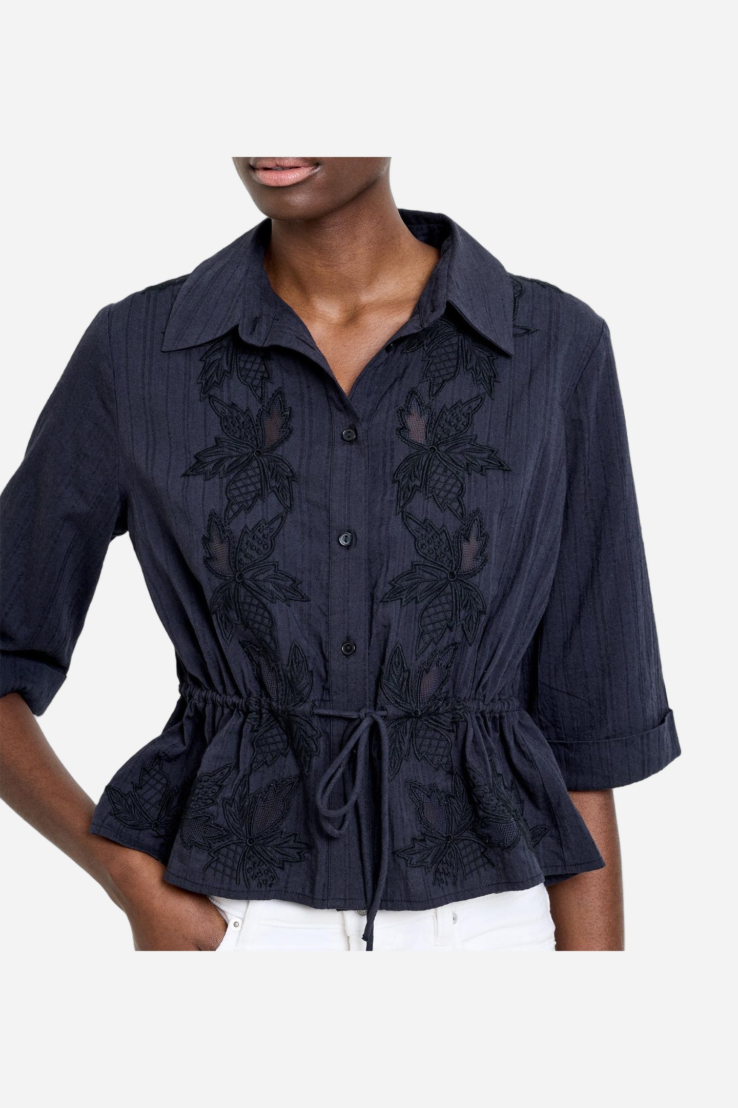 BARNET COTTON STRIPED SHIRT NAVY 4