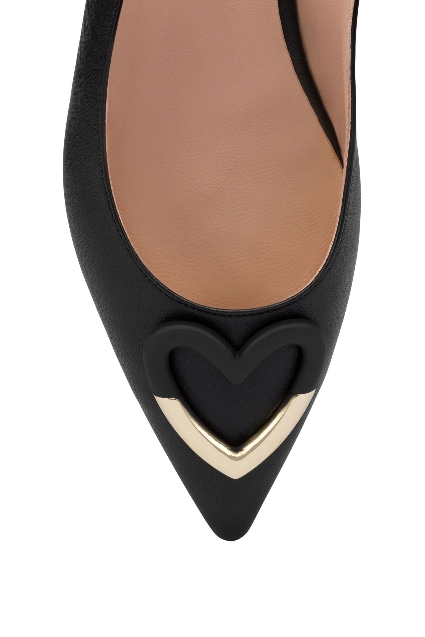 NAPPA LEATHER SLINGBACK BALLET FLATS BLACK 4