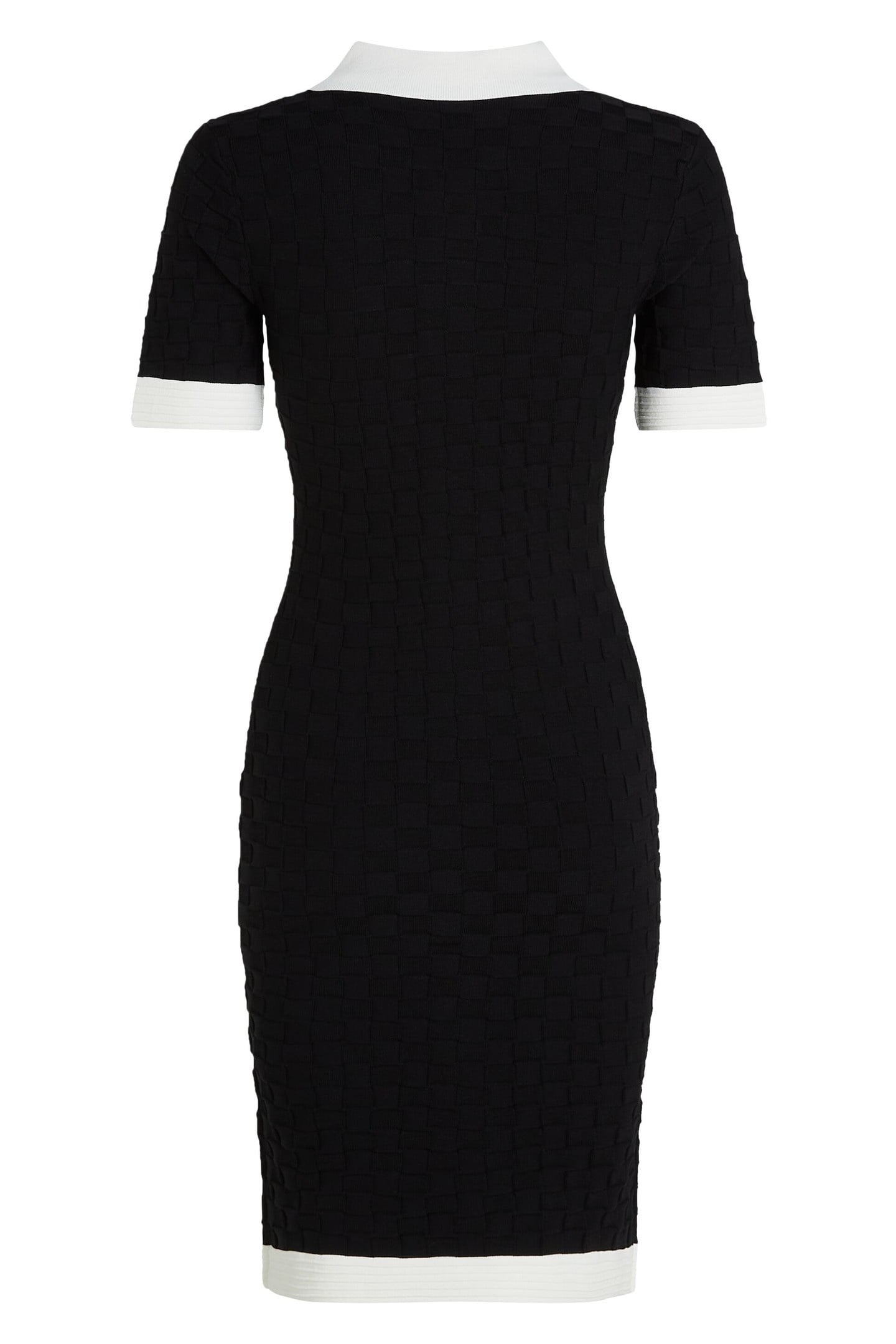 POLO CONTRAST KNIT DRESS BLACK 4