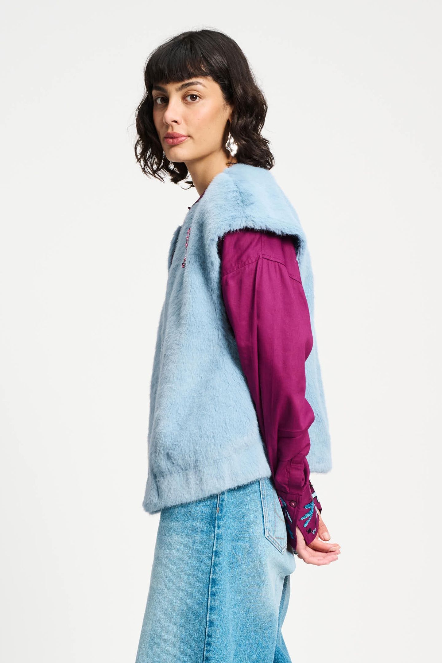 GILET - FUR MISTY BLUE 3
