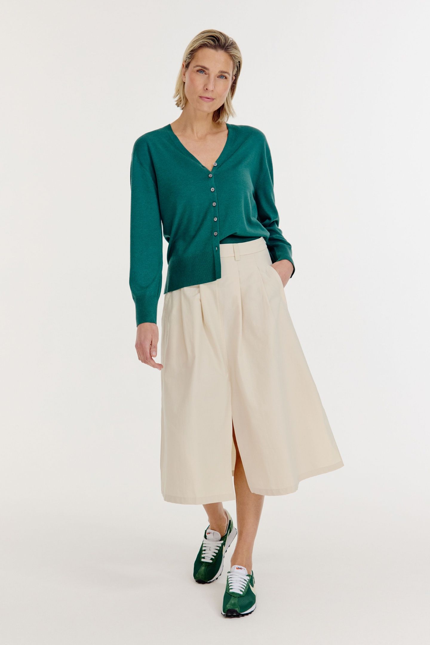 BERCO CARDIGAN DARK GREEN 2