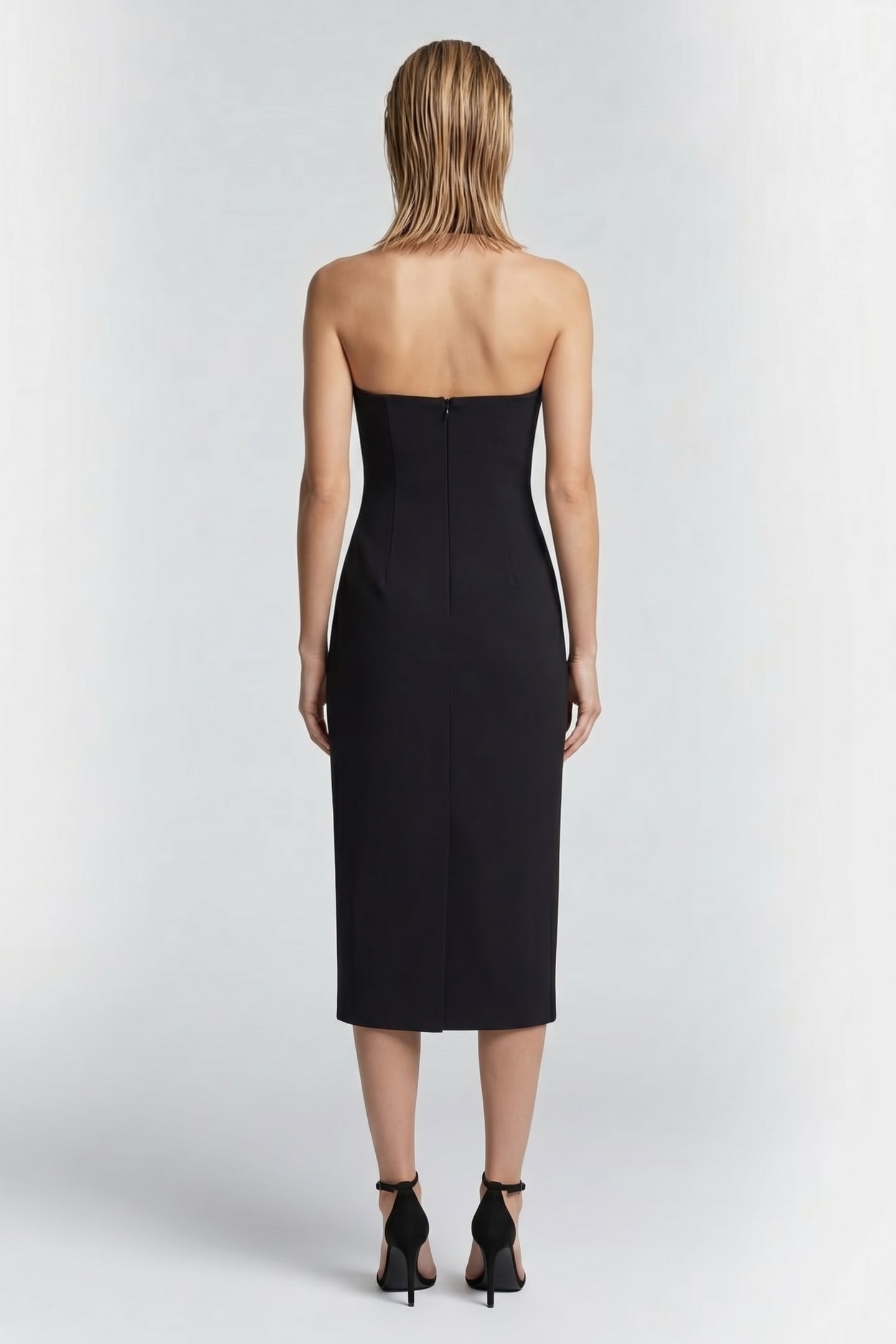 HALTER MIDI DRESS NAVY 2