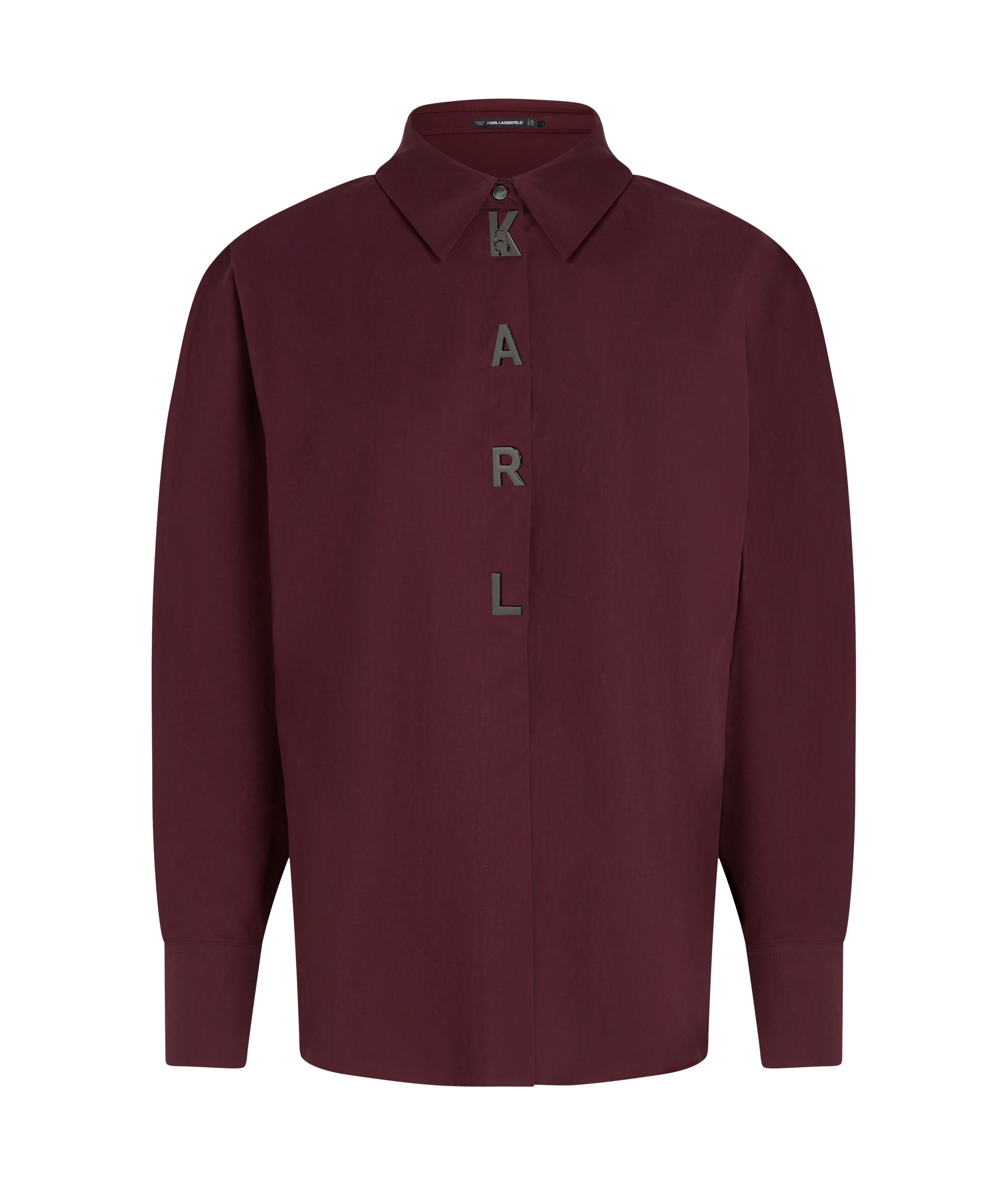 KARL SNAP FASHION POPLIN SHIRT WINDSOR BURGUNDY 5