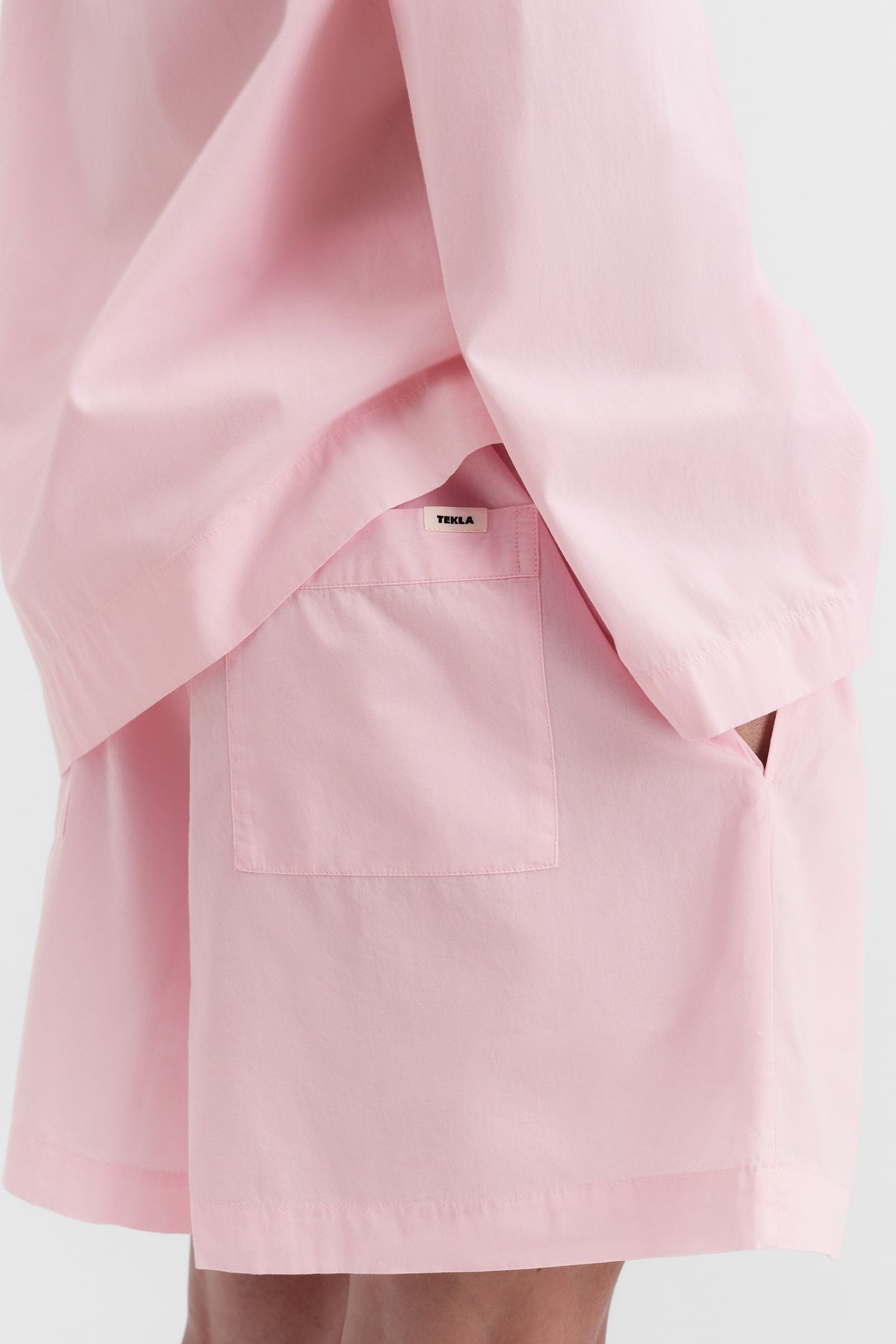 UNISEX POPLIN, PYJAMAS SHORTS SOFT PINK 4