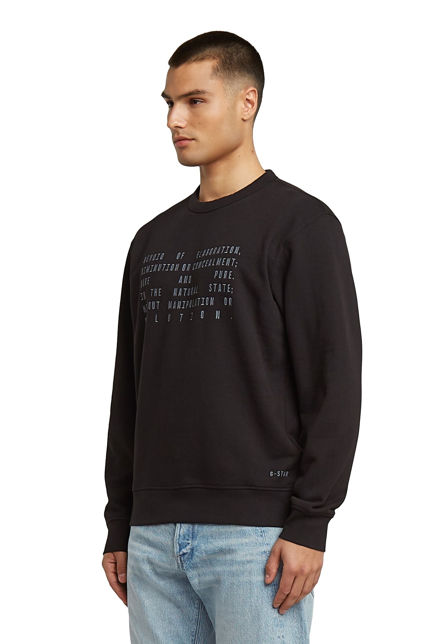 TEXT GRAPHIC SWEATER BLACK 4