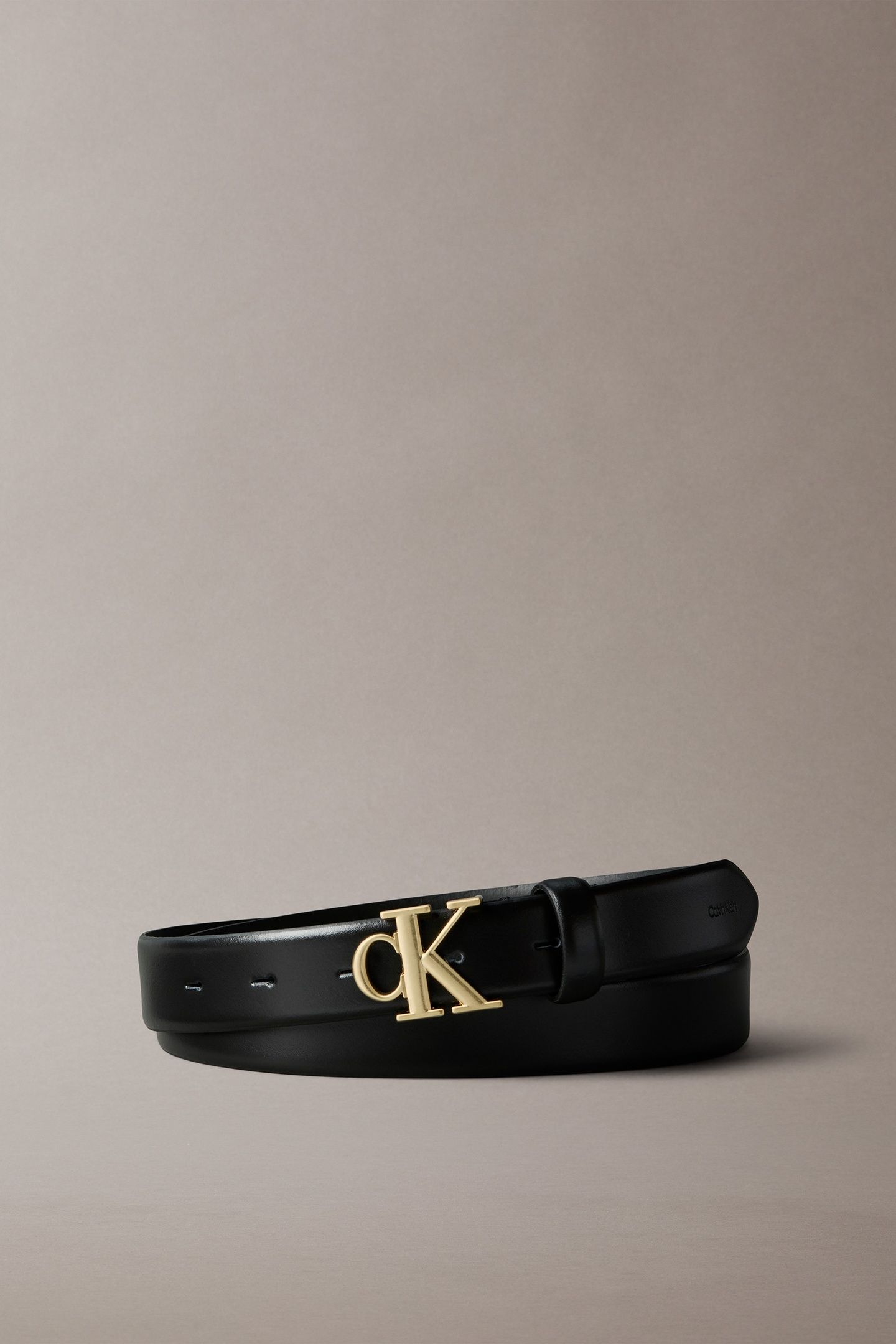 CK BUCKLE 30MM FIXED BELT BLACK/ANTIQUE LIGHT GOLD 1
