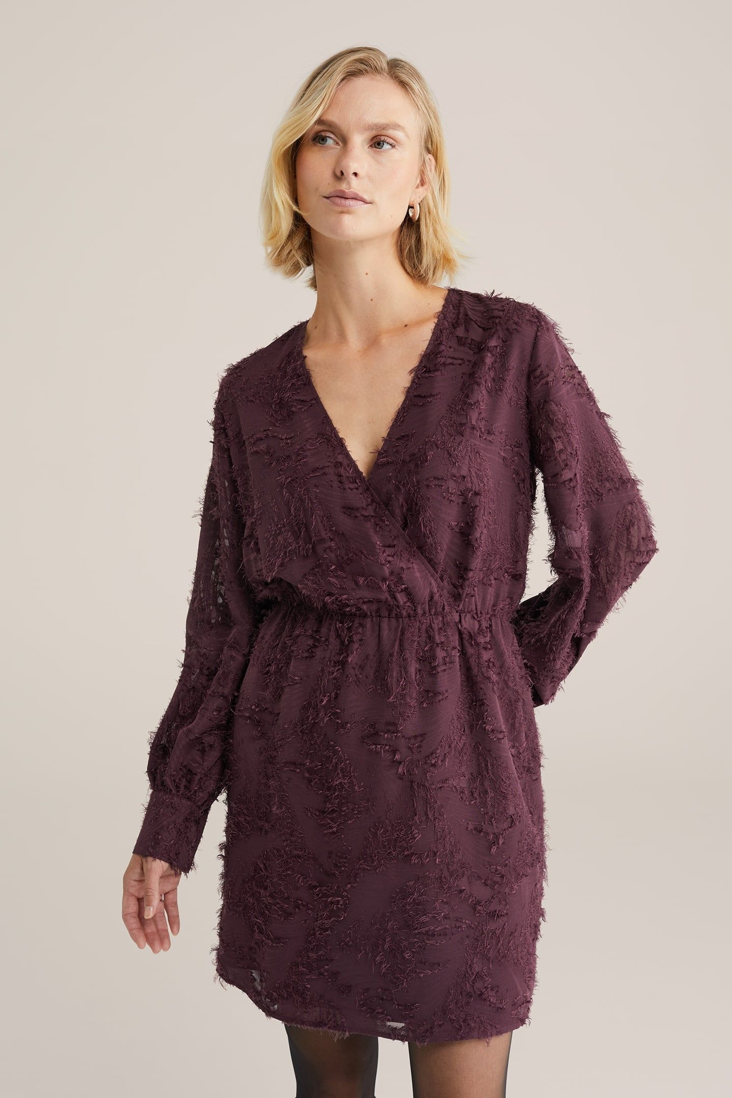 DRESS SHORT BURGUNDY RED 1