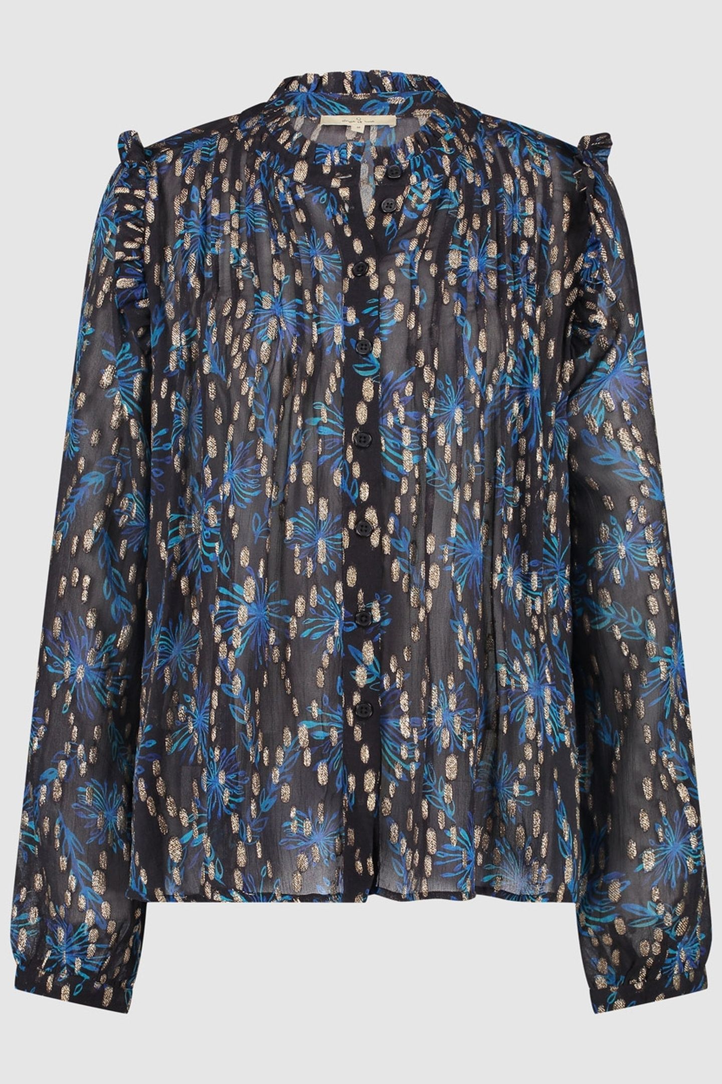 MALLORY BLOUSE BLUE FLOWERS 1