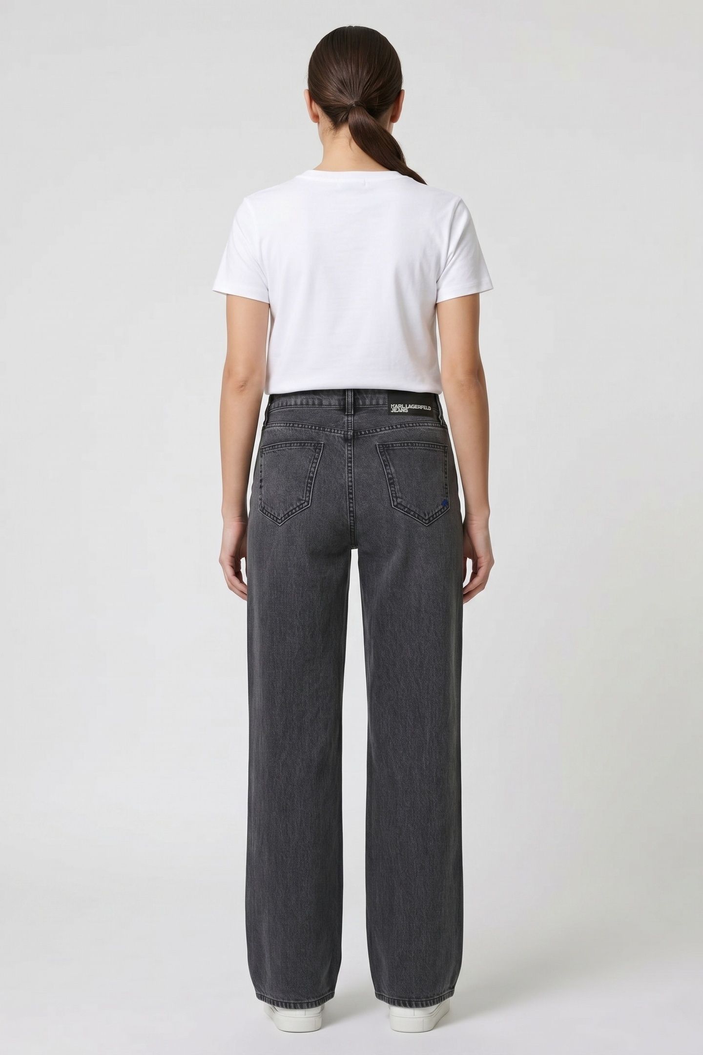 RELAXED W/ SLIT DENIM WASHED GREY 2