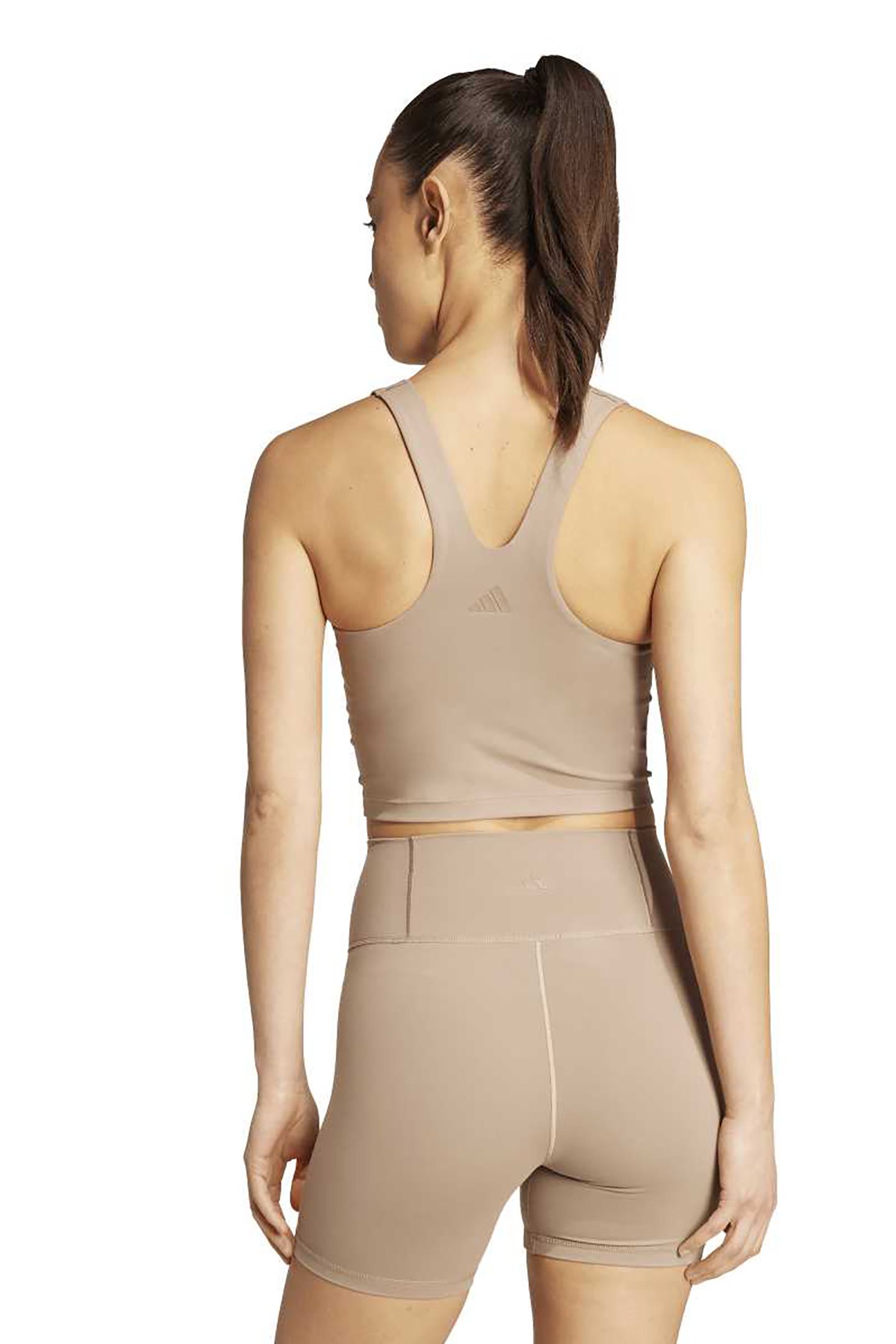 PERFORMANCE ALL ME MEDIUM SUPPORT BRA TANK CHALKY BROWN 2