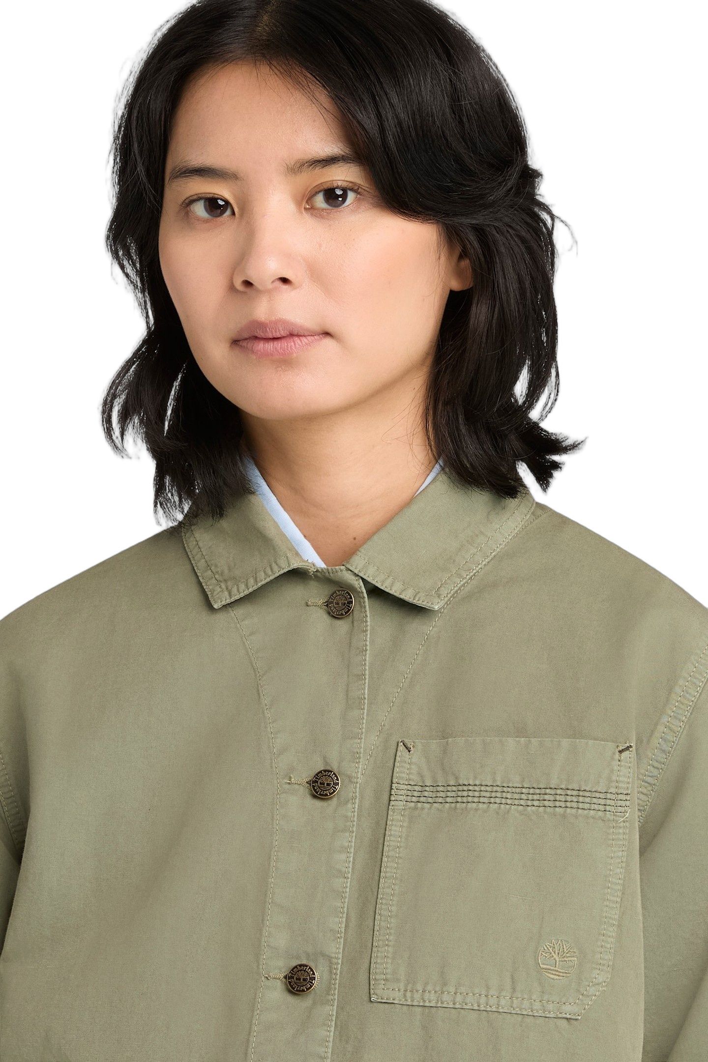 UTILITY COTTON LINEN SHACKET MEDIUM GREY 5