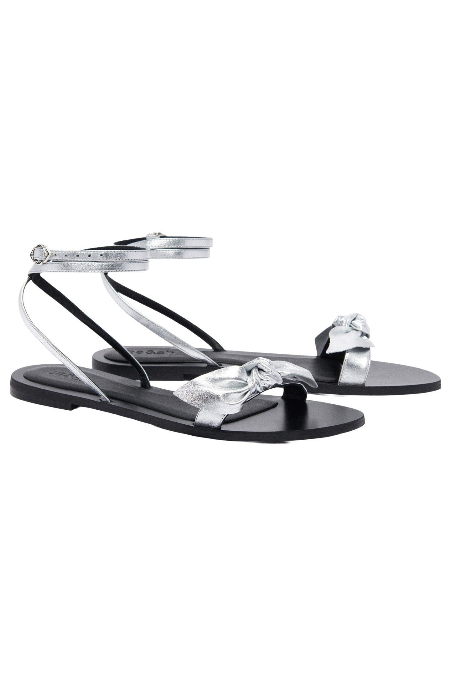 SANDALES PLATES CARMINE SILVER 2