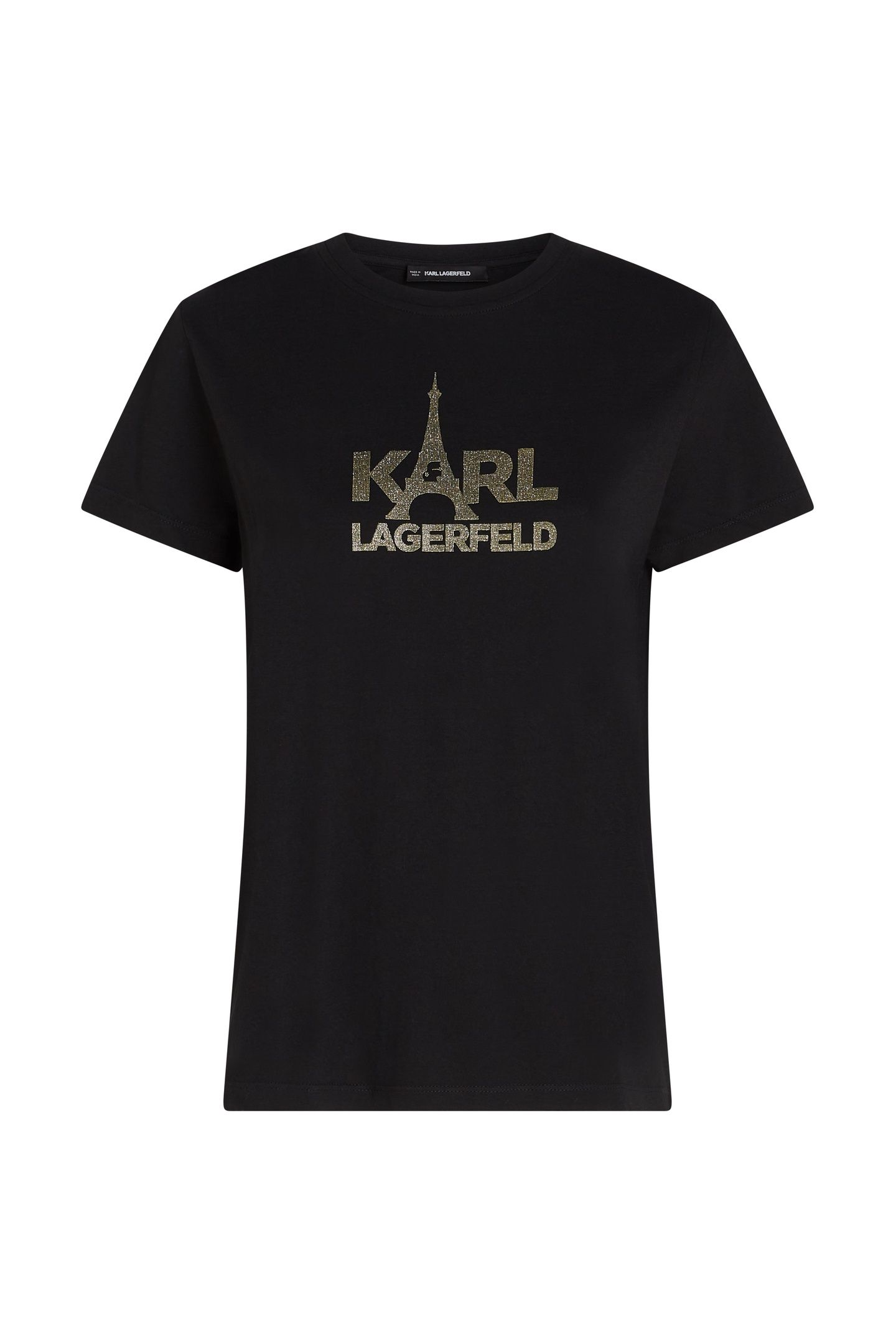STACK PARIS FOIL PRINT T-SHIRT BLACK 1