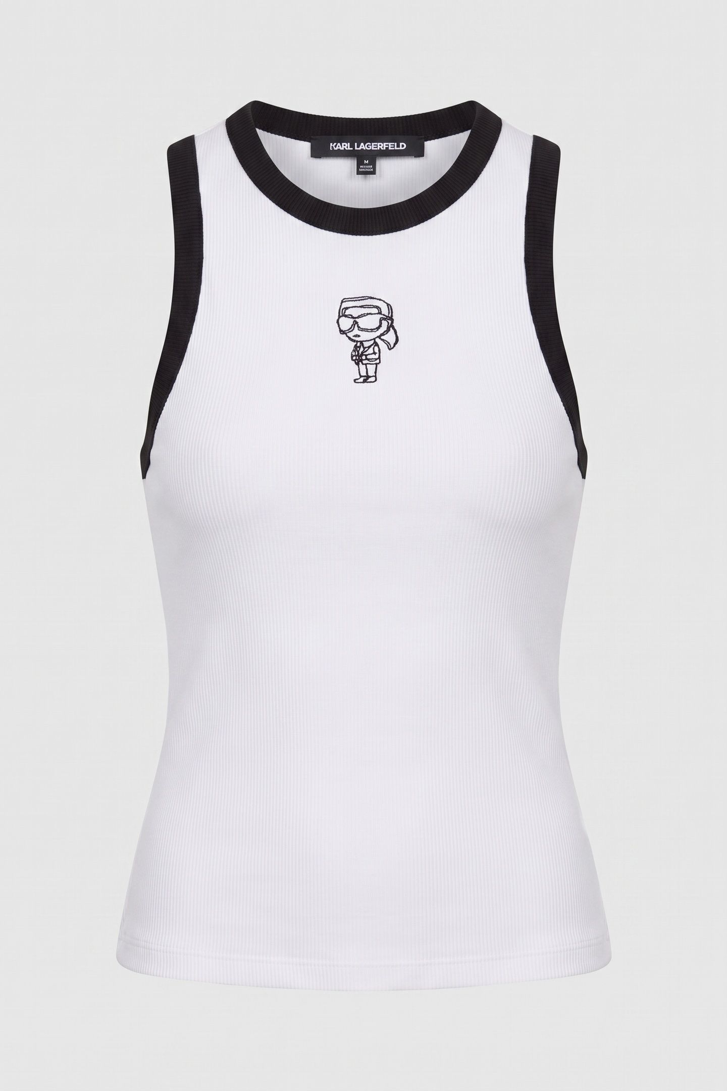 IKON SKETCH EMB RIB TANK TOP WHITE 3