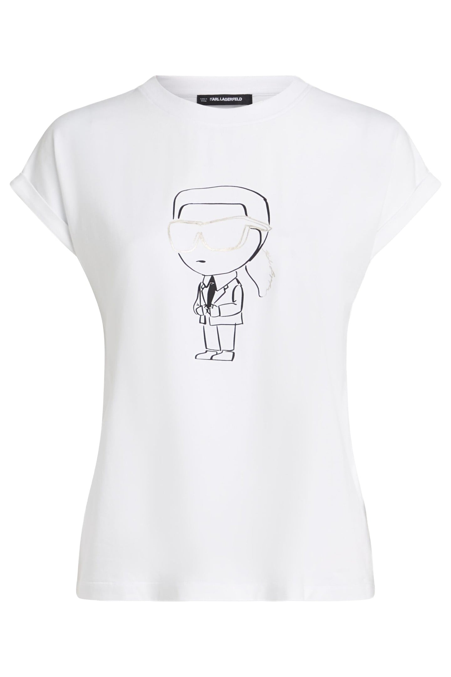 BIG IKON PRINT FLOWY T-SHIRT WHITE 1