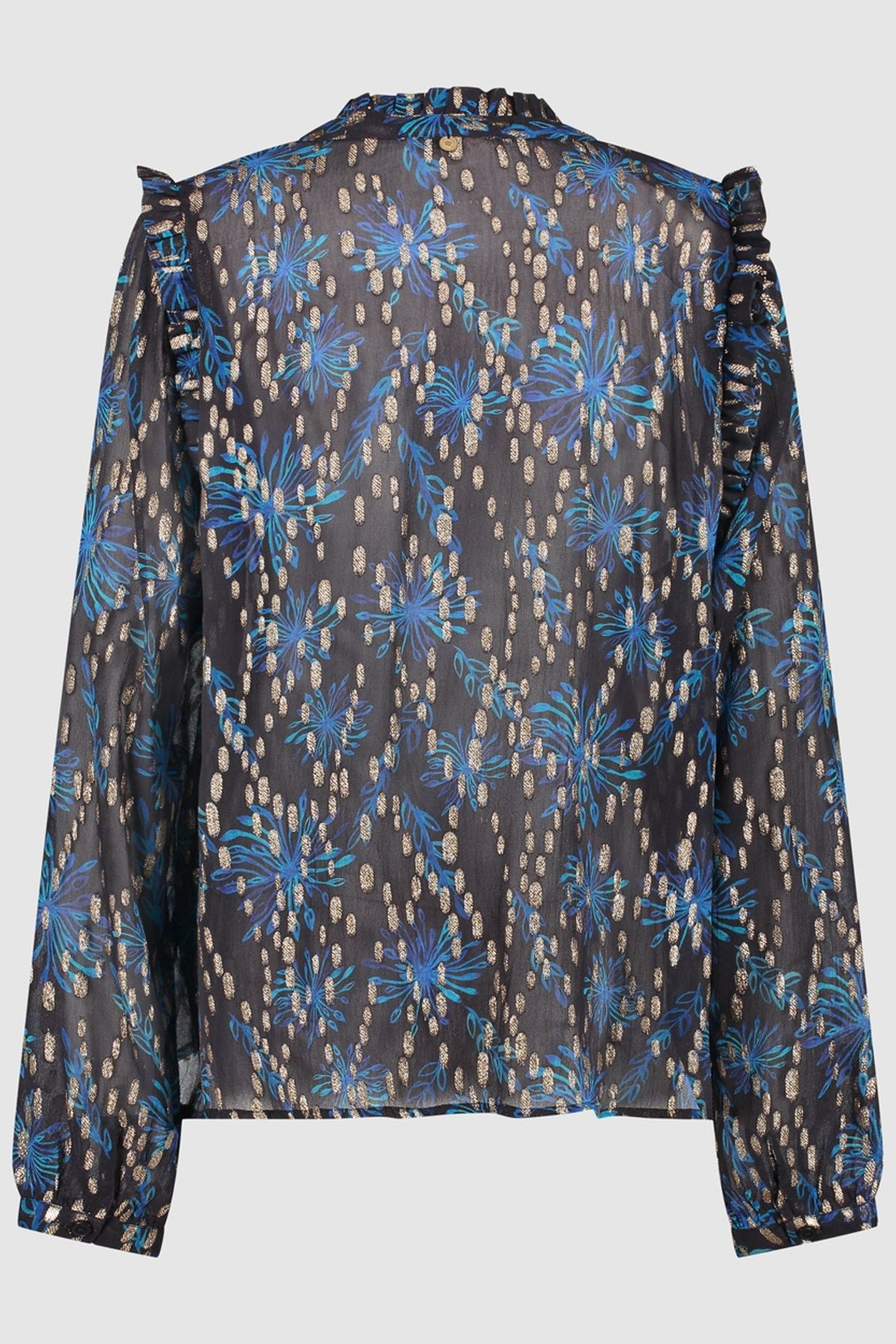 MALLORY BLOUSE BLUE FLOWERS 2