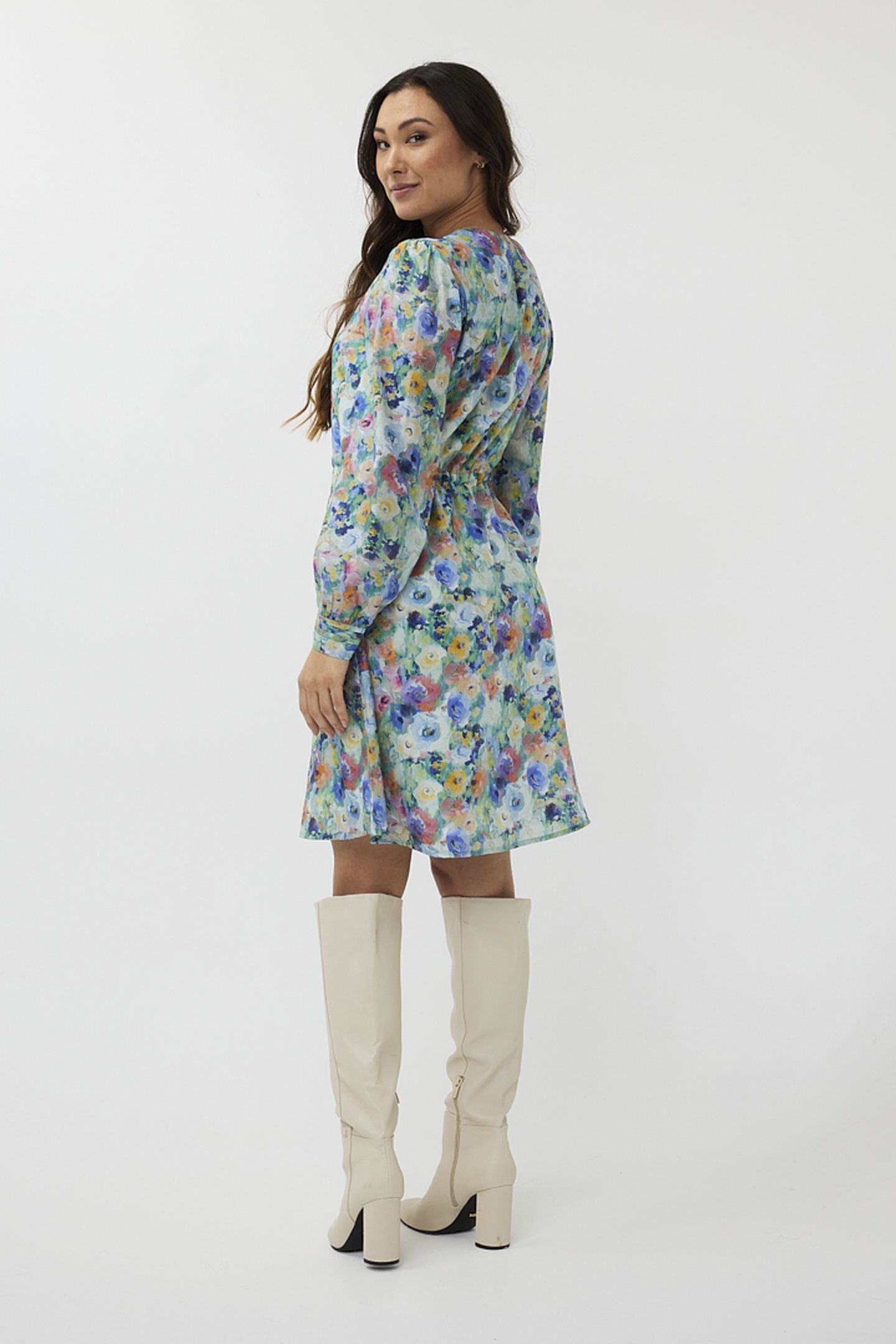 DRESS MIDI UTOPIA FLOWER PRINT 3