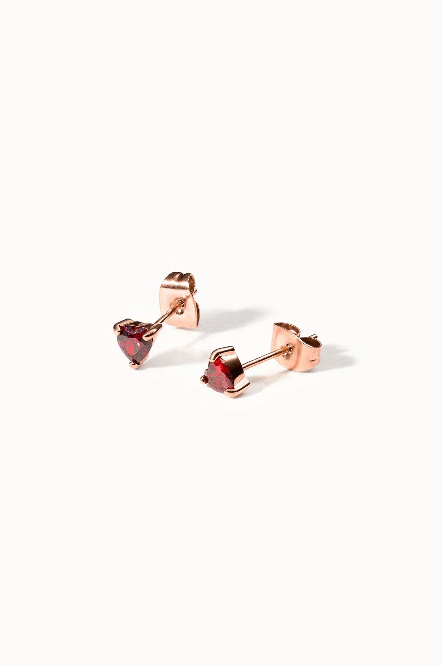 RED HEART OHRRINGE ROSEGOLD 2