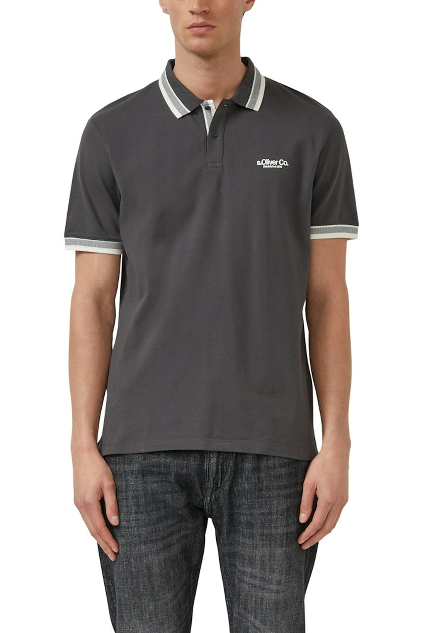 S.OLIVER POLOSHIRTS GREY/BLACK 3