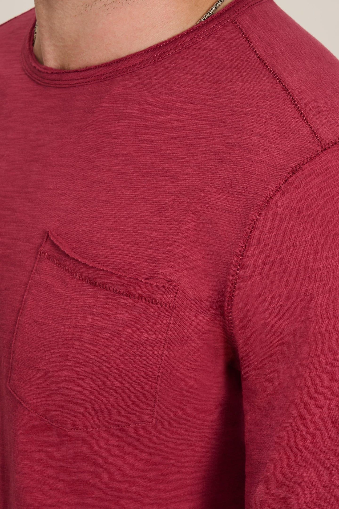 ALDEN LS SLUB CREW WITH C RED WOOD 3