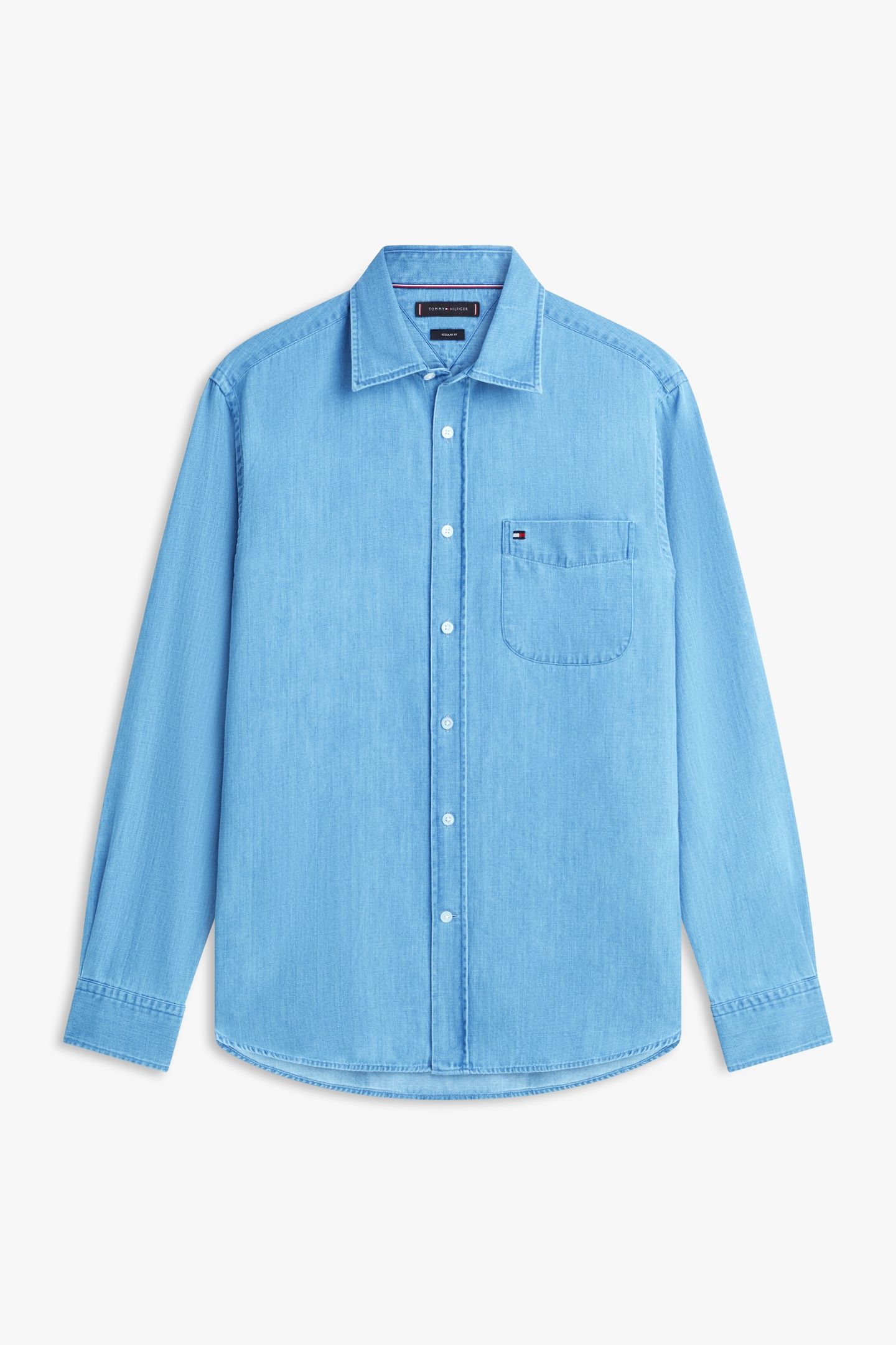 LIGHTWEIGHT DENIM SHIRT MID BLUE DENIM 4