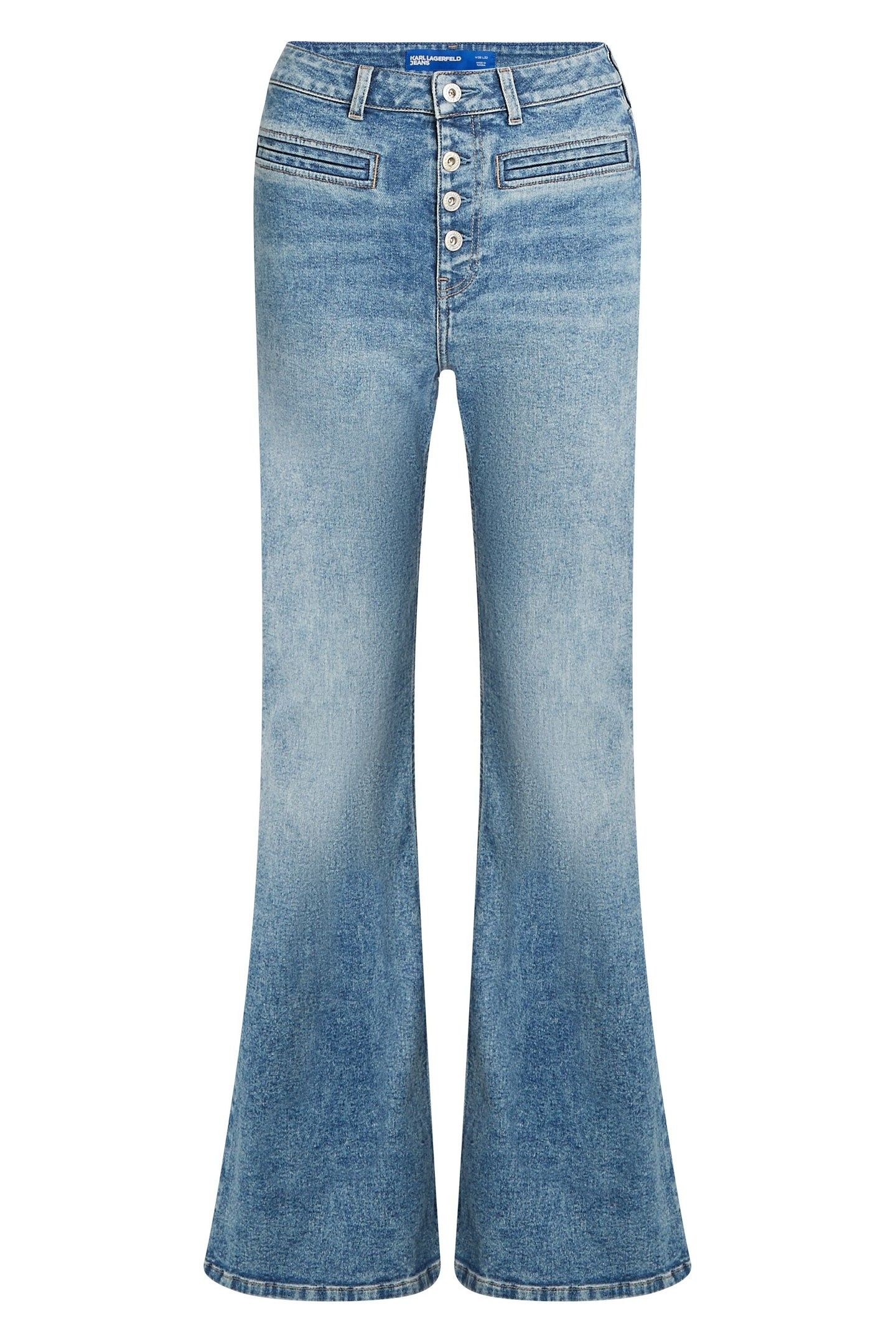 FLARED POCKET DENIM WASHED MID BLUE 4