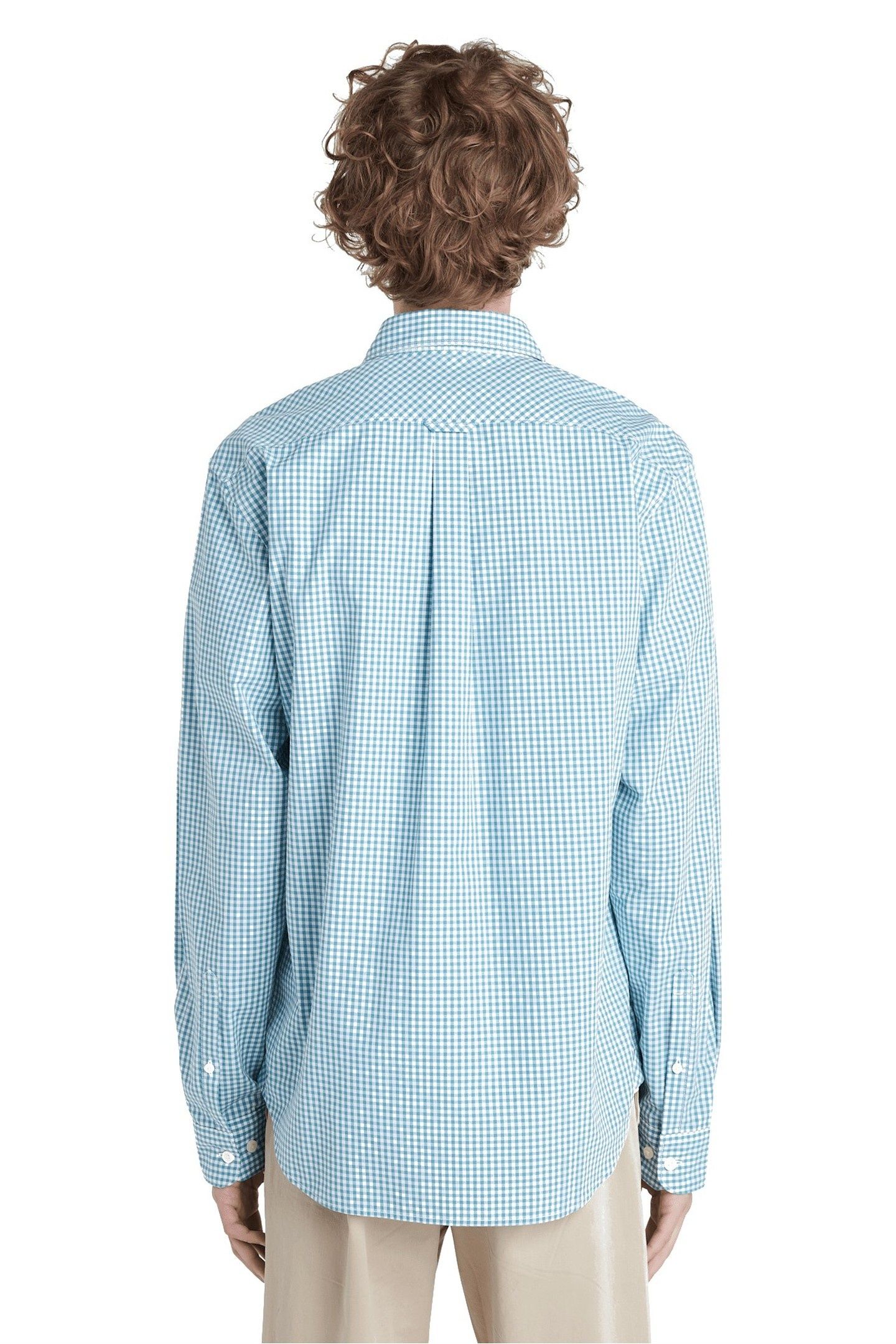MICRO GINGHAM POPLIN SHIRT STORM BLUE YD 3