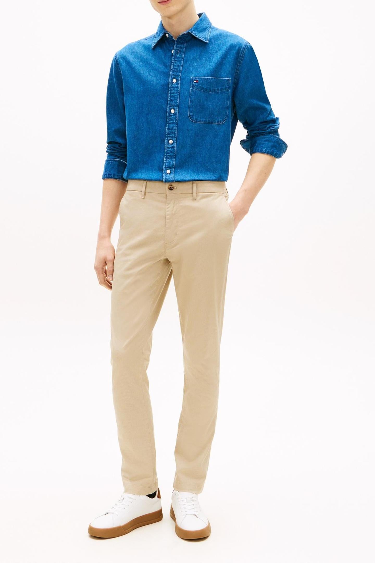 BLEECKER PRINTED STRAIGHT CHINO SANDALWOOD 1