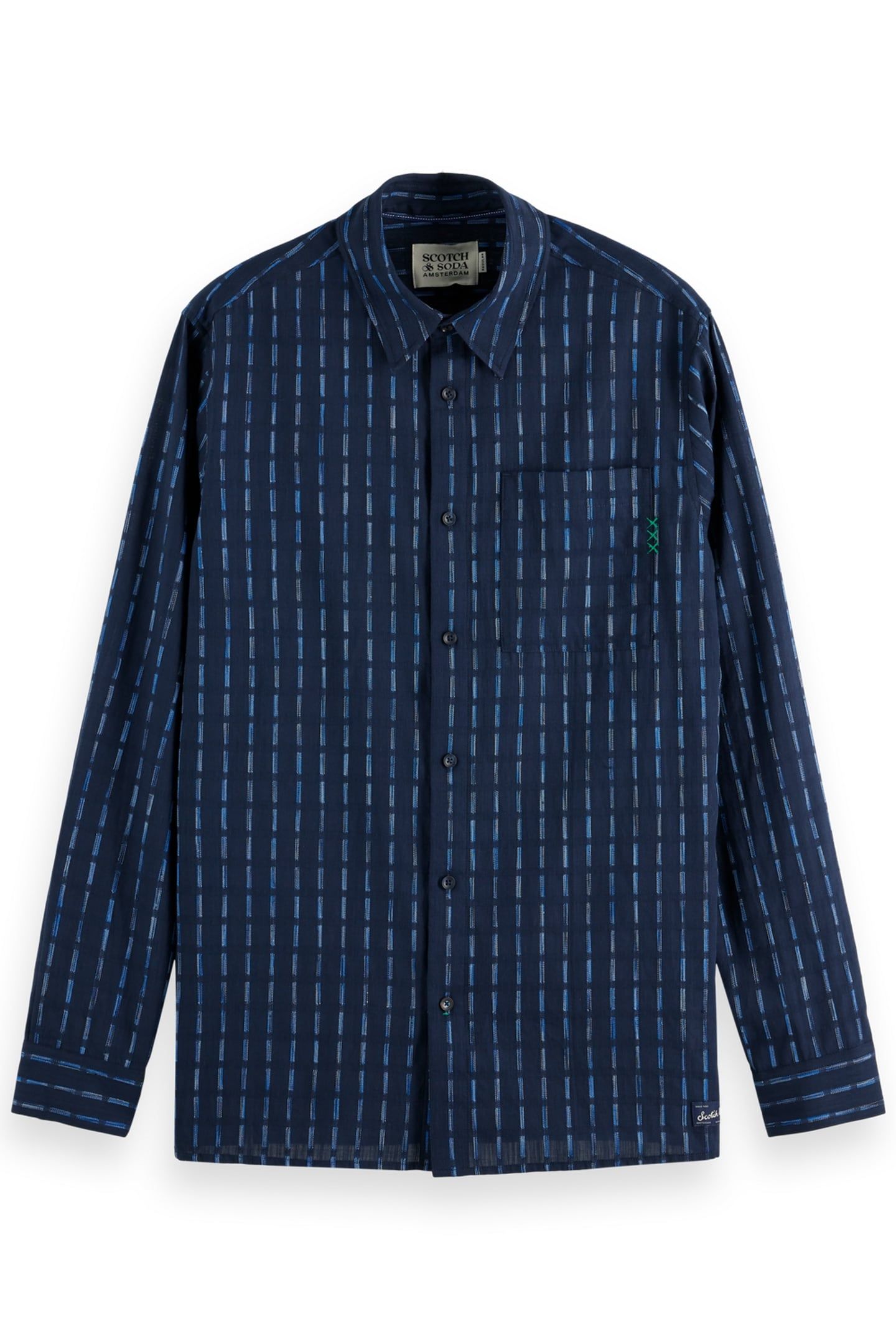 STRIPED COTTON-VOILE SHIRT NAVY / BLUE STRIPES 1