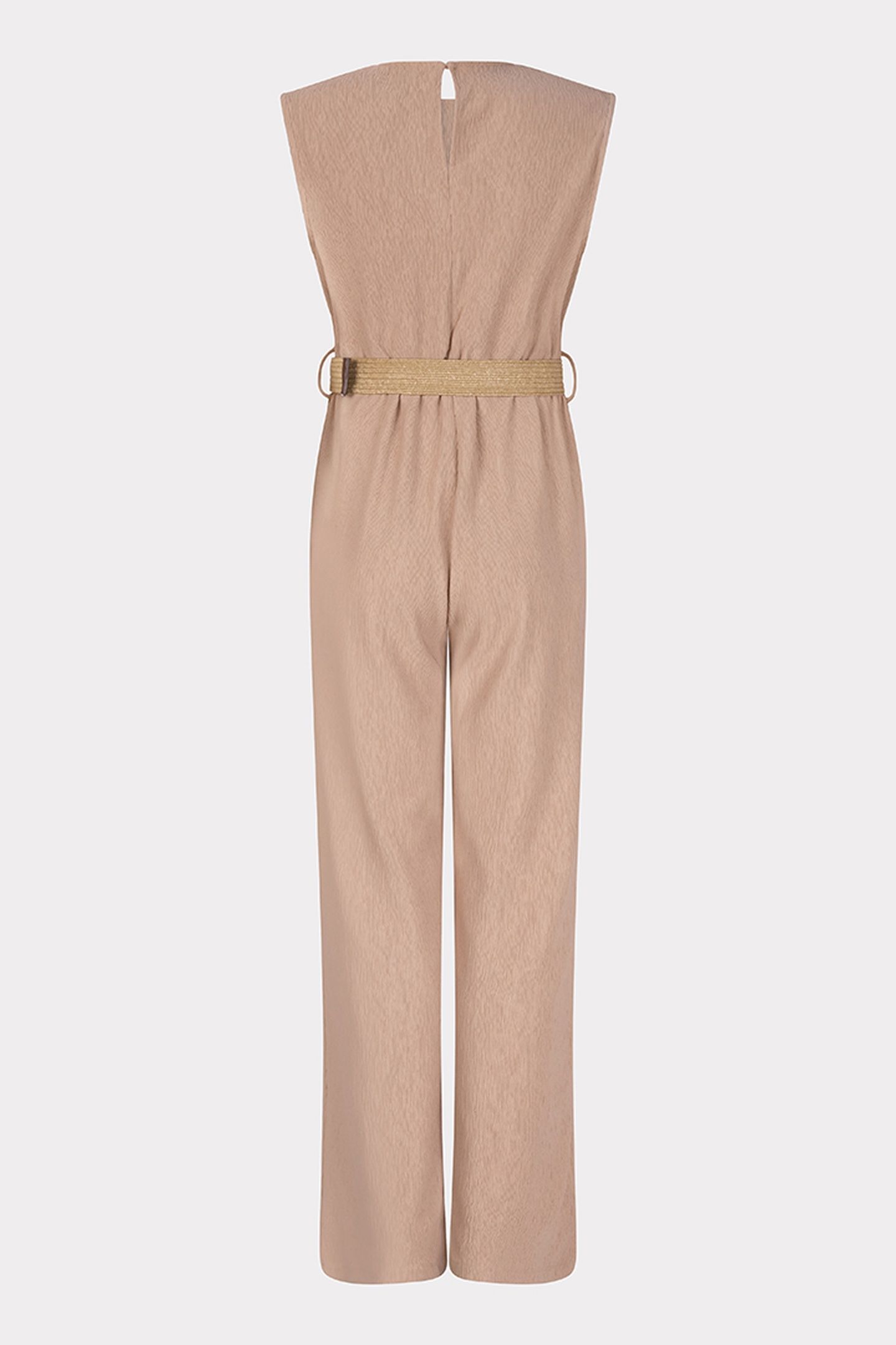 JUMPSUIT FANCY CRINKLE DARK SAND 5