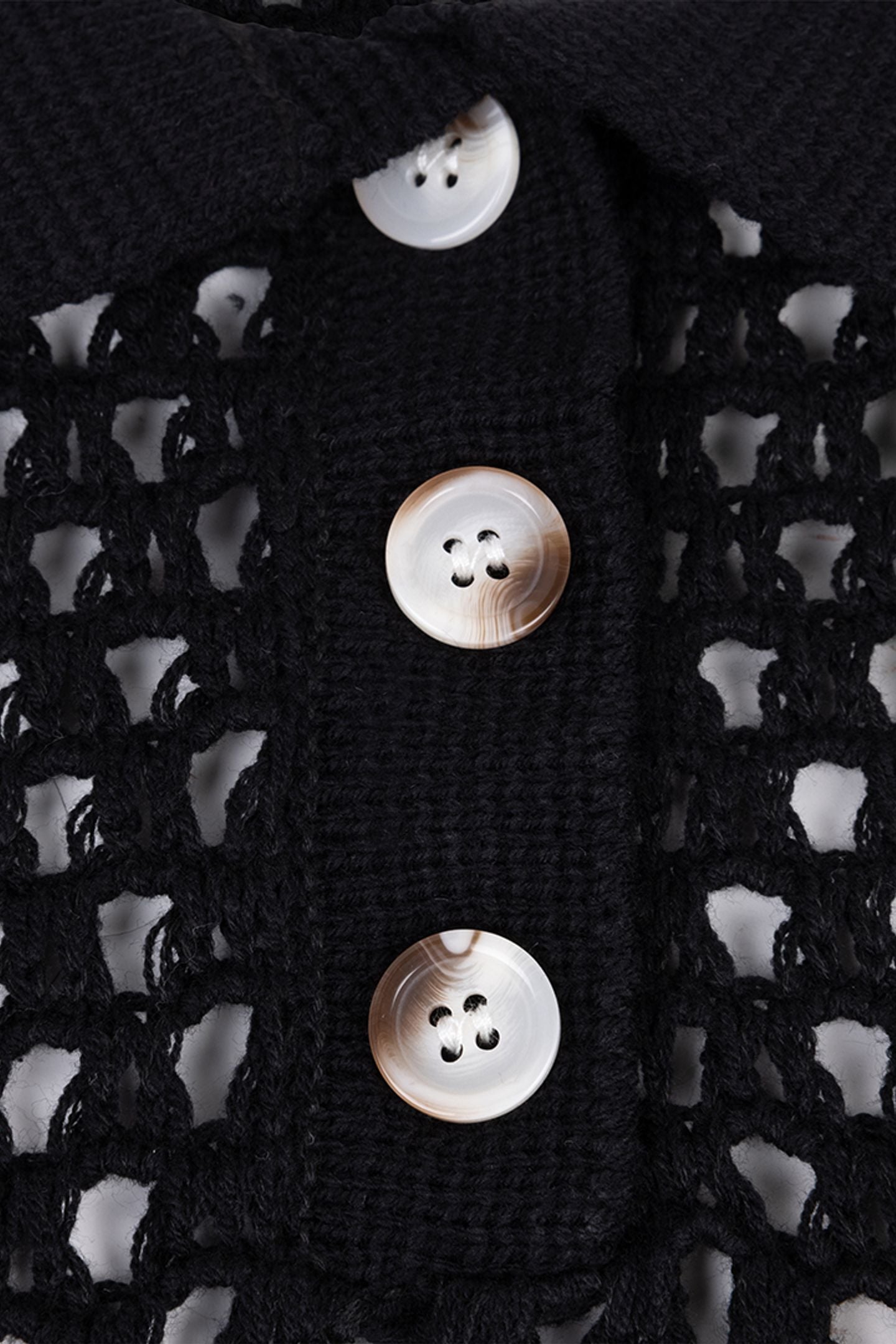 SWEATER POLO KNIT BLACK 7