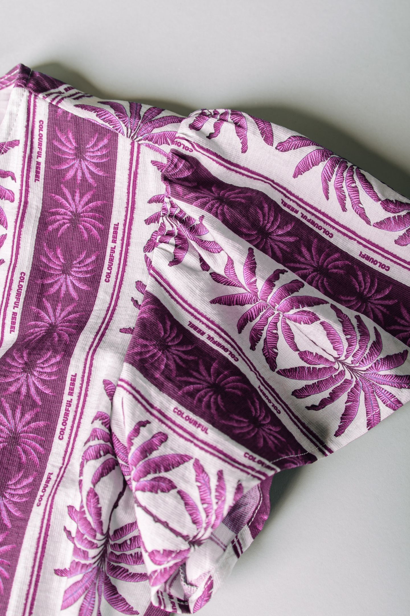 NOVA PALM REAL WRAP MINI DRESS SS RASPBERRY WINE 5