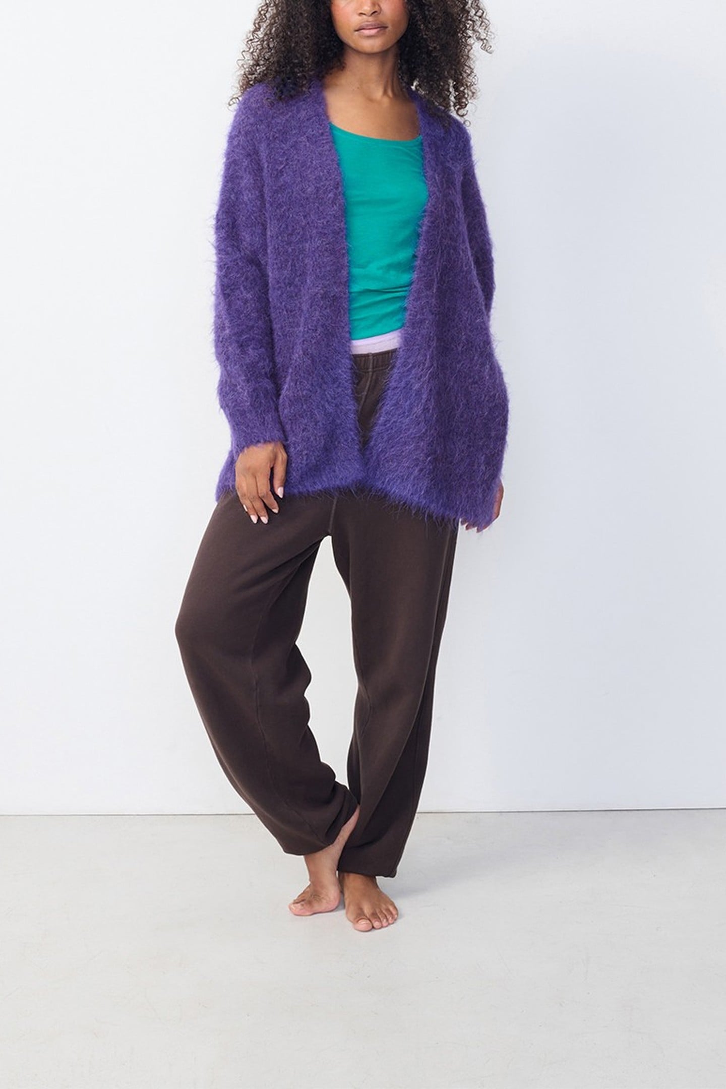 BYMI CARDIGAN VIOLET CHINE 1