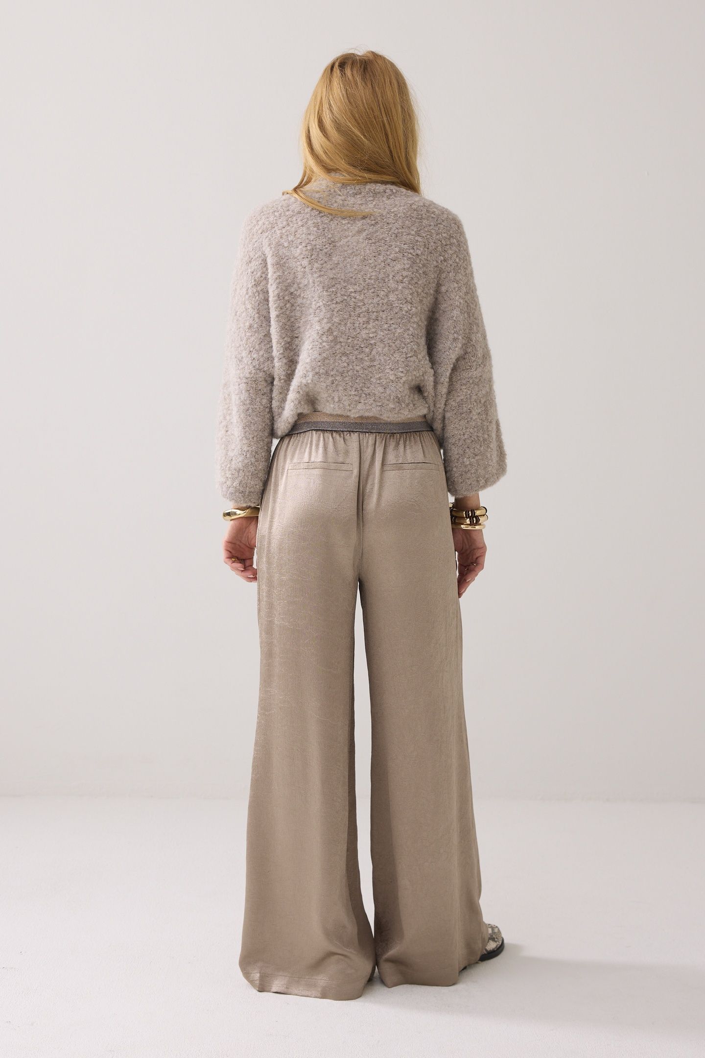 TROUSERS CRINKLE SATIN FUNGHI 2