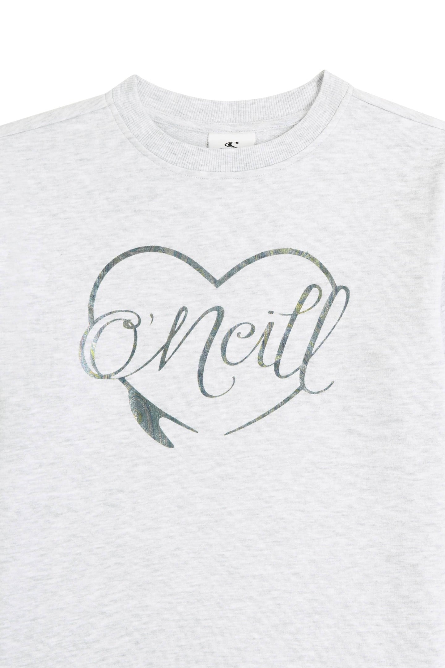 GIRLS ESSENTIALS CREW WHITE MELANGE 3