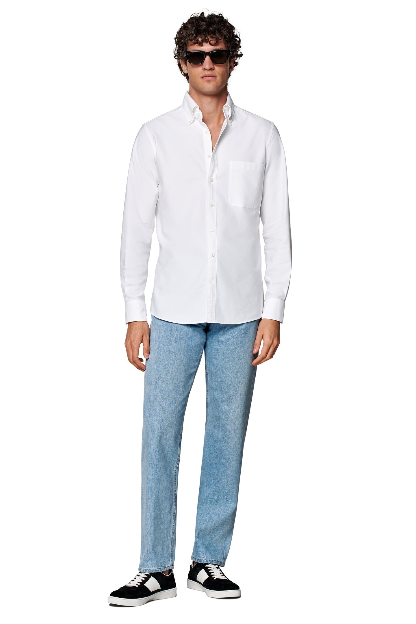 WASHED OXFORD CASUAL SHIRTS WHITE 1