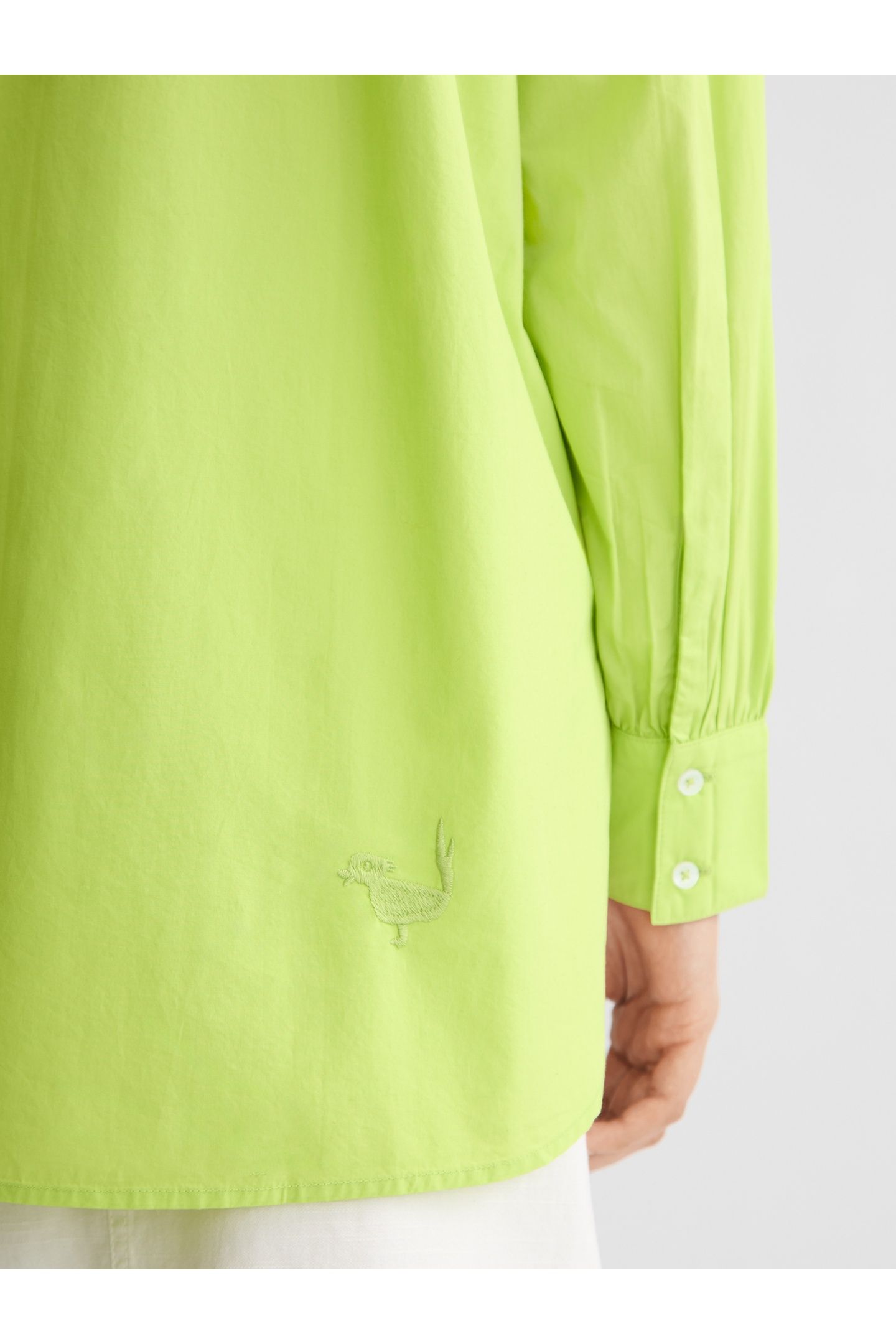 EMBROIDERED GIRLFRIEND SHIRT GREEN GLOW 7