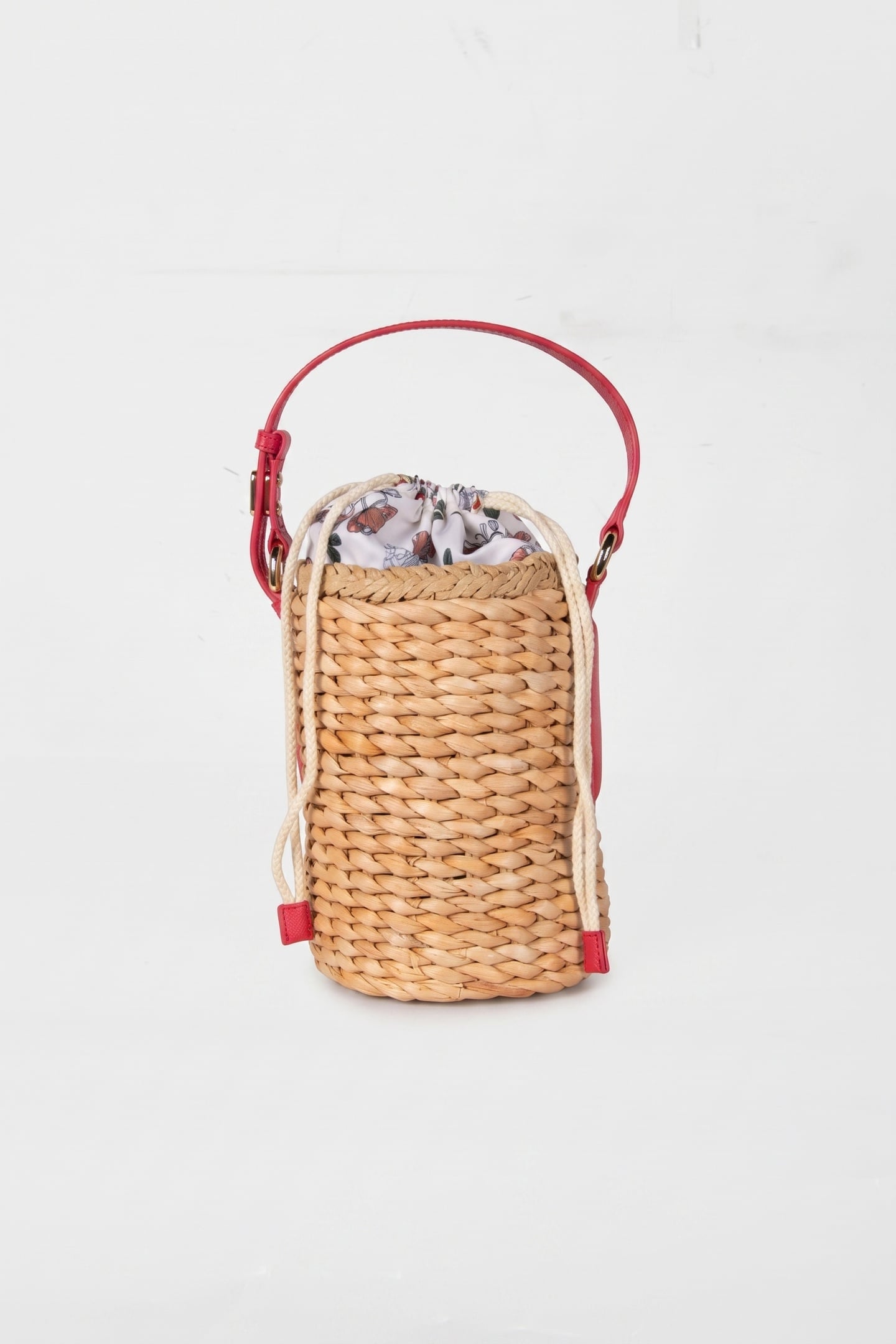 DANAE MINI ROUND BUCKET BAG FLAME RED 1