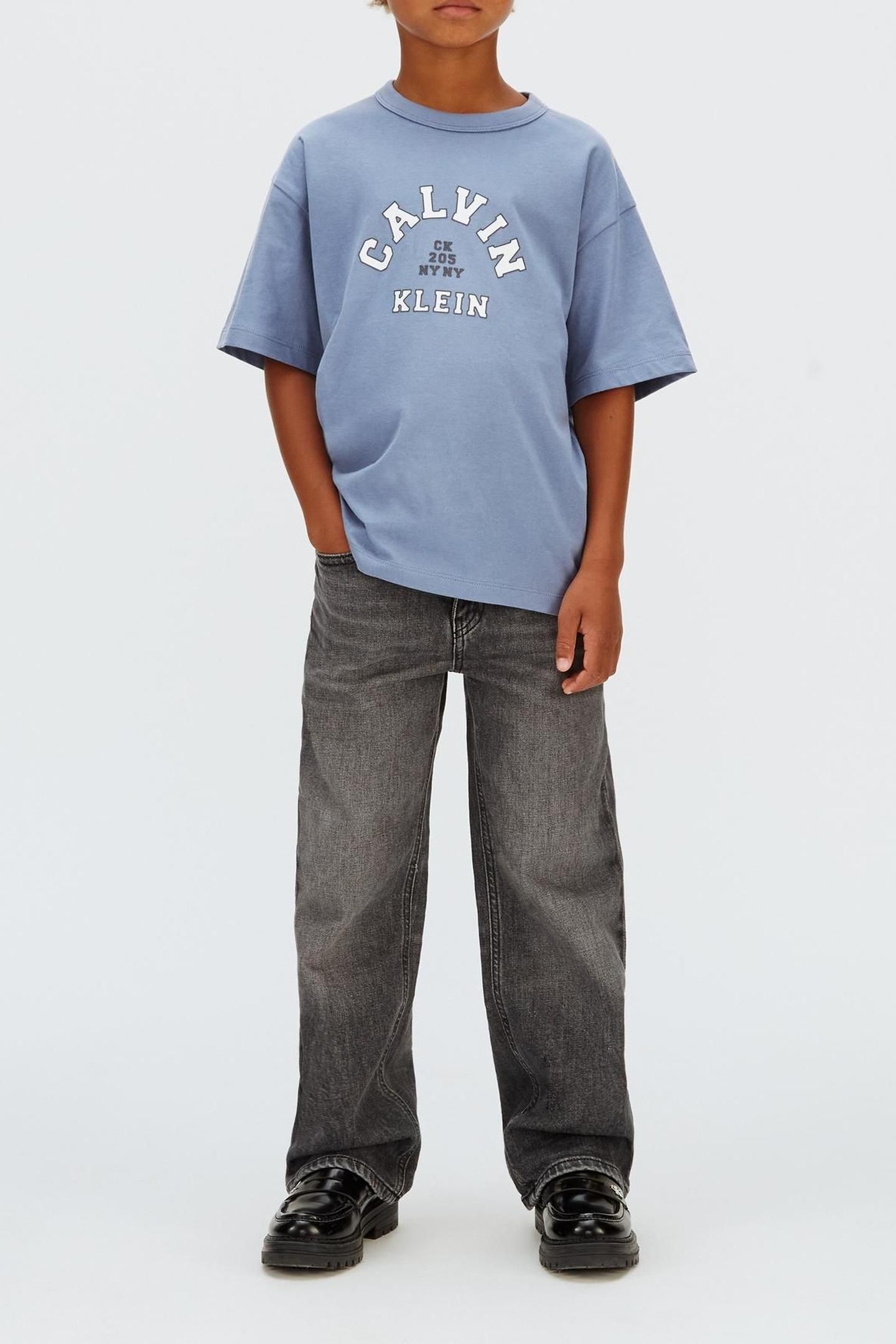 BOYS VARSITY GRAPHIC T-SHIRT SATIN BLUE 1