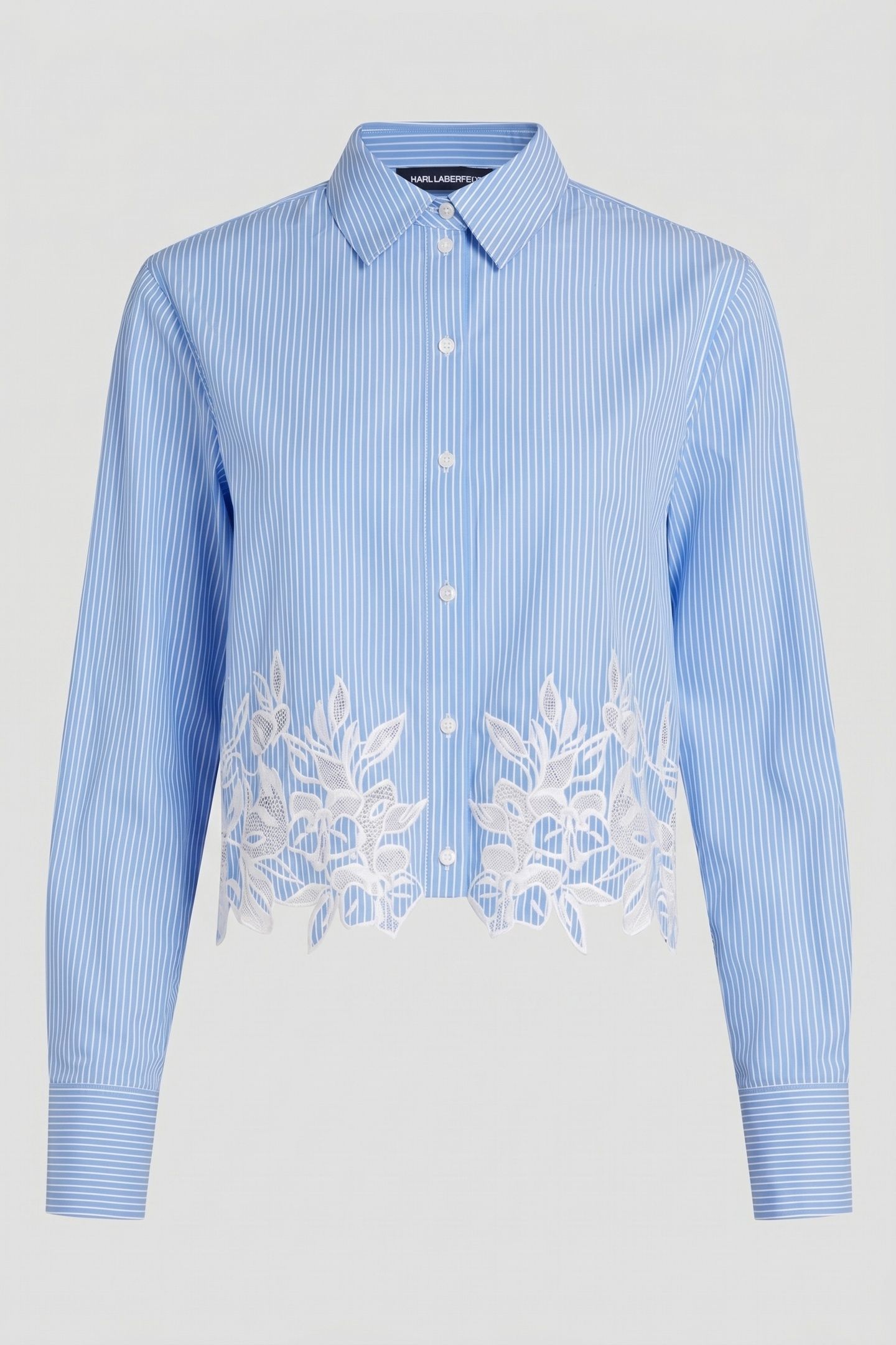 EMBROIDERY CUT OUT BLOUSE ULTRAMARINE-WHITE STRIPE 3