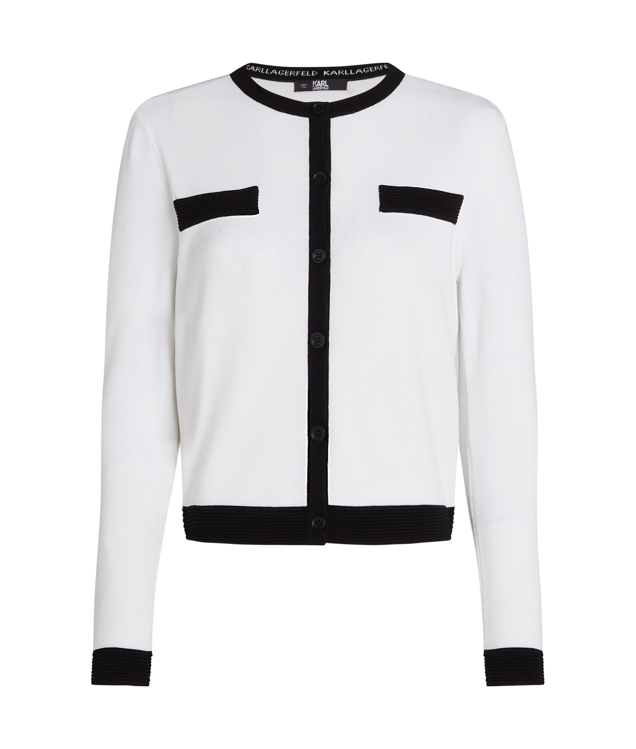 CLASSIC LSLV CARDIGAN WHITE 1