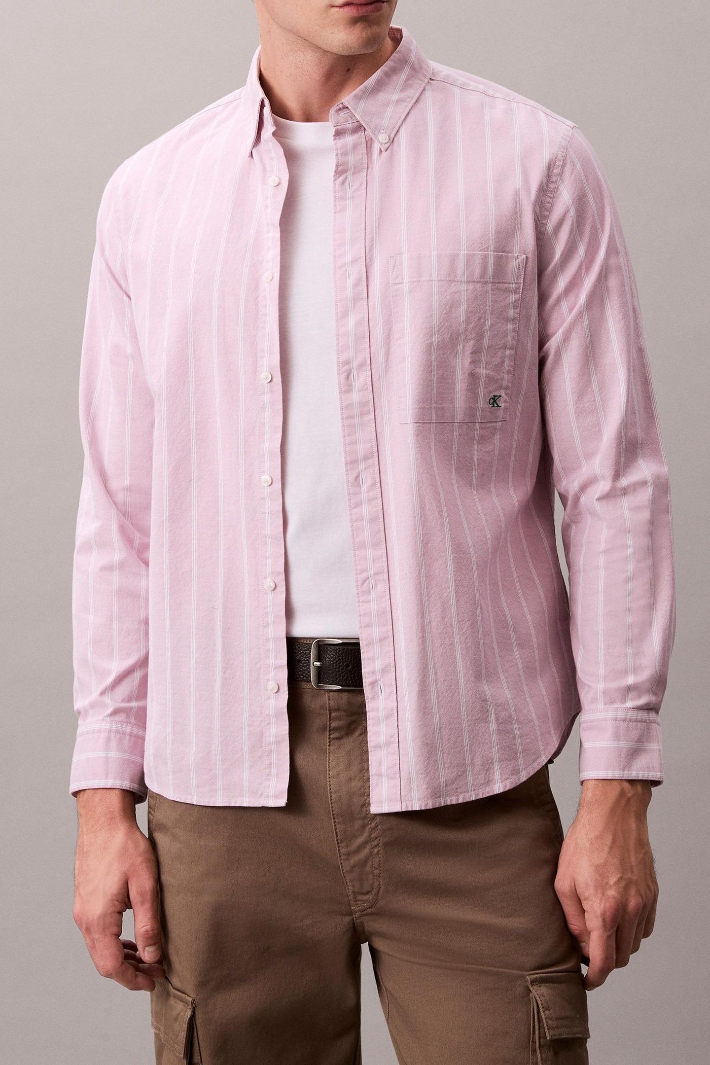LS STRIPE OXFORD SHIRT ORCHID HAZE 3