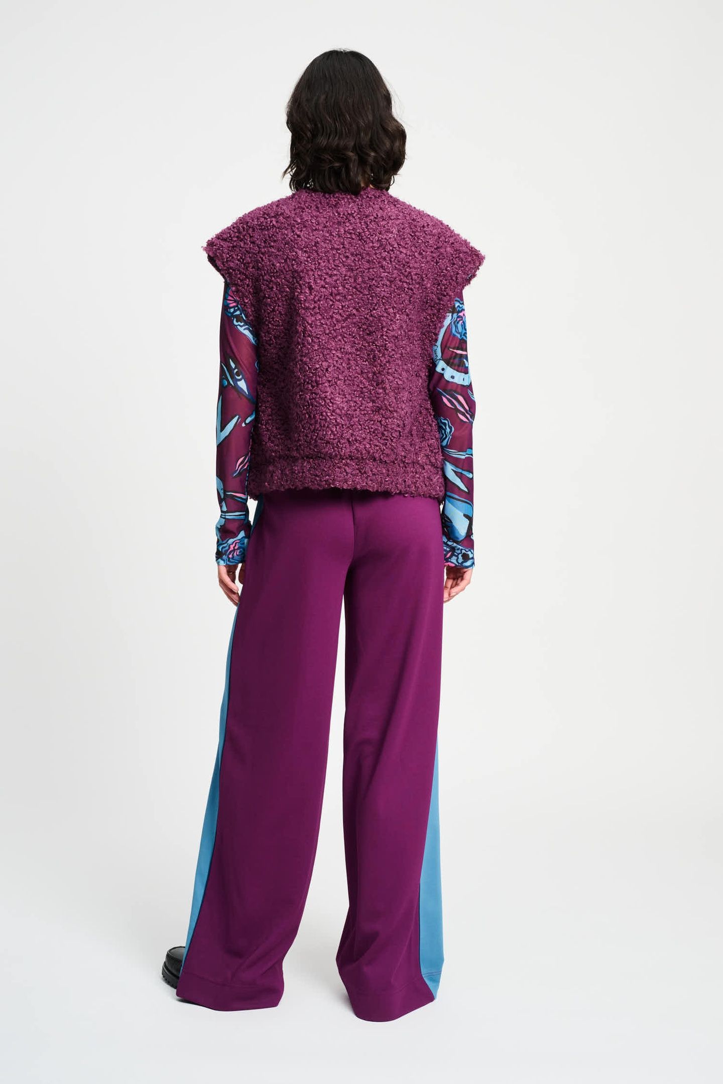 GILET - TEDDY BASEBALL PLUM 3