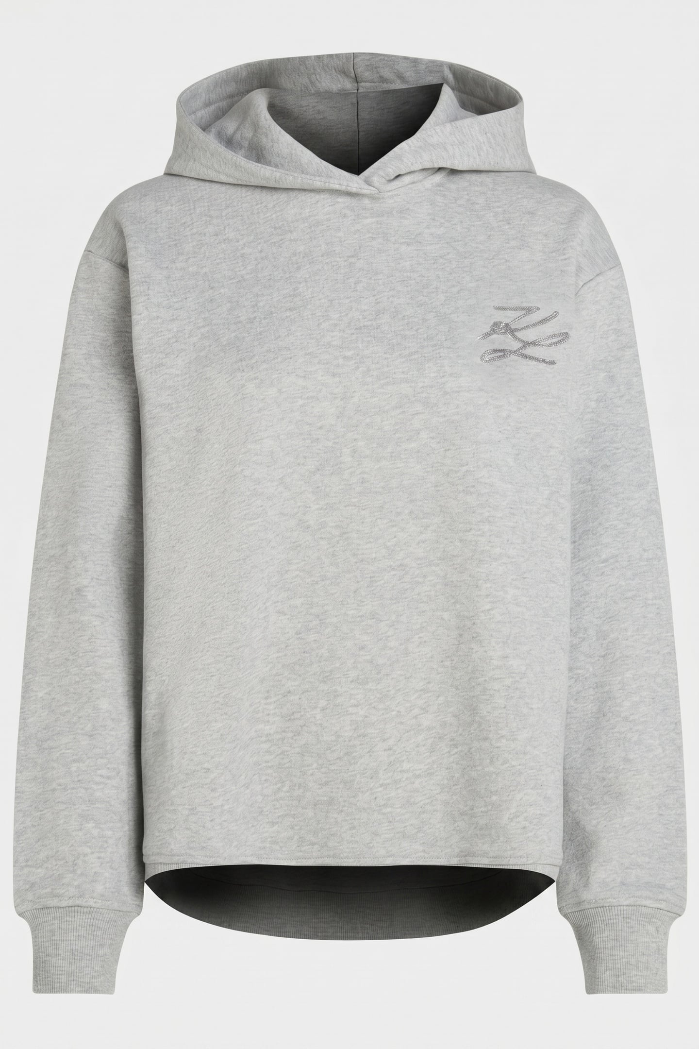 AUTOGRAPH SEQUINS HOODIE LIGHT GREY MELANGE 3