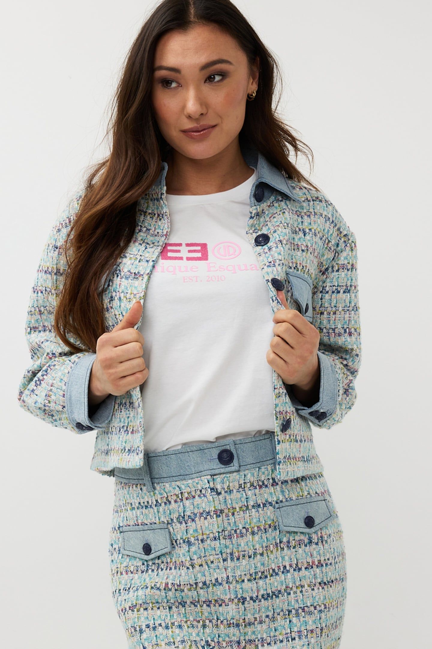 JACKET TWEED JEANS ACCENT BLUE 1
