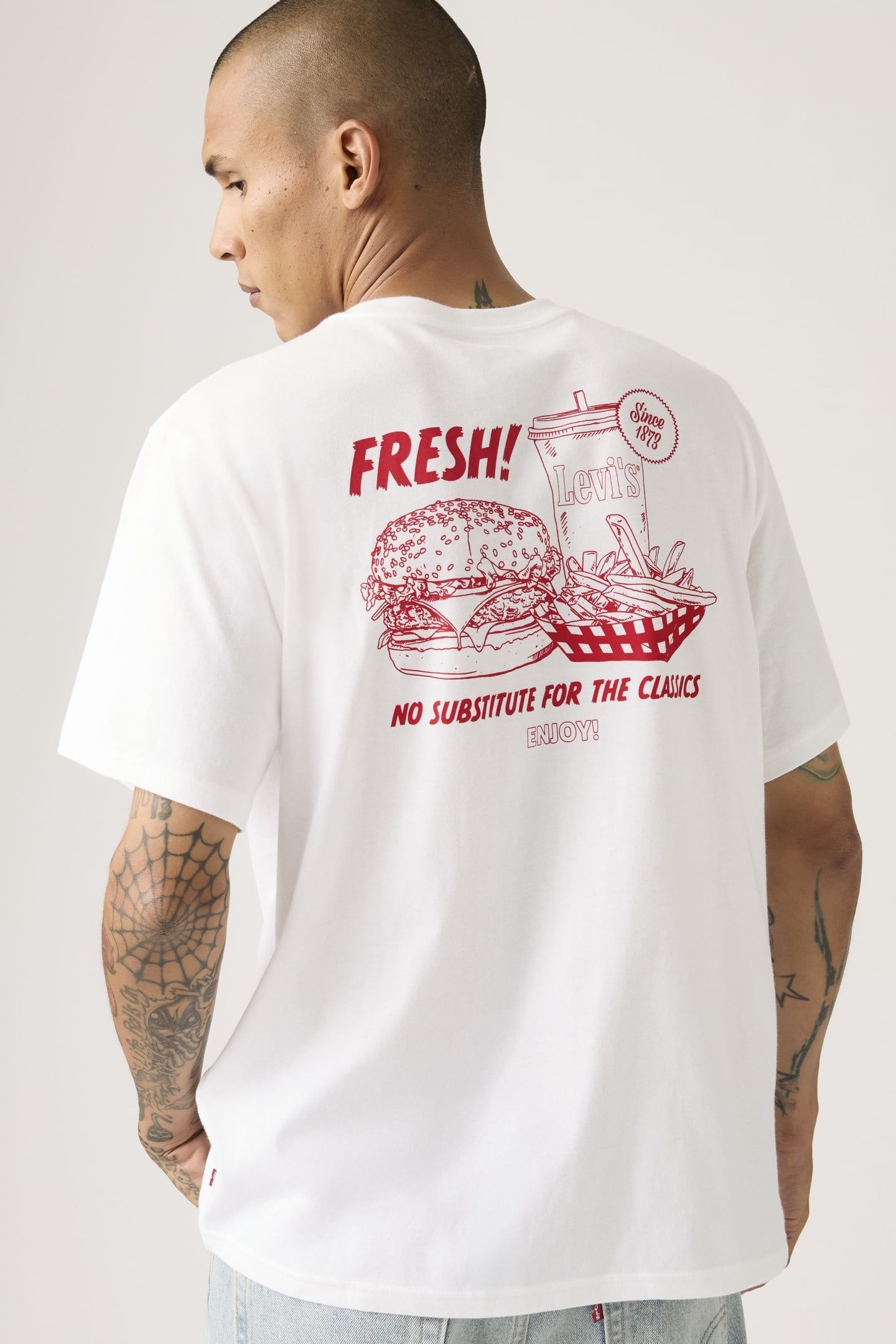 SS RELAXED FIT TEE LS FRESH WHITE PLUS 2