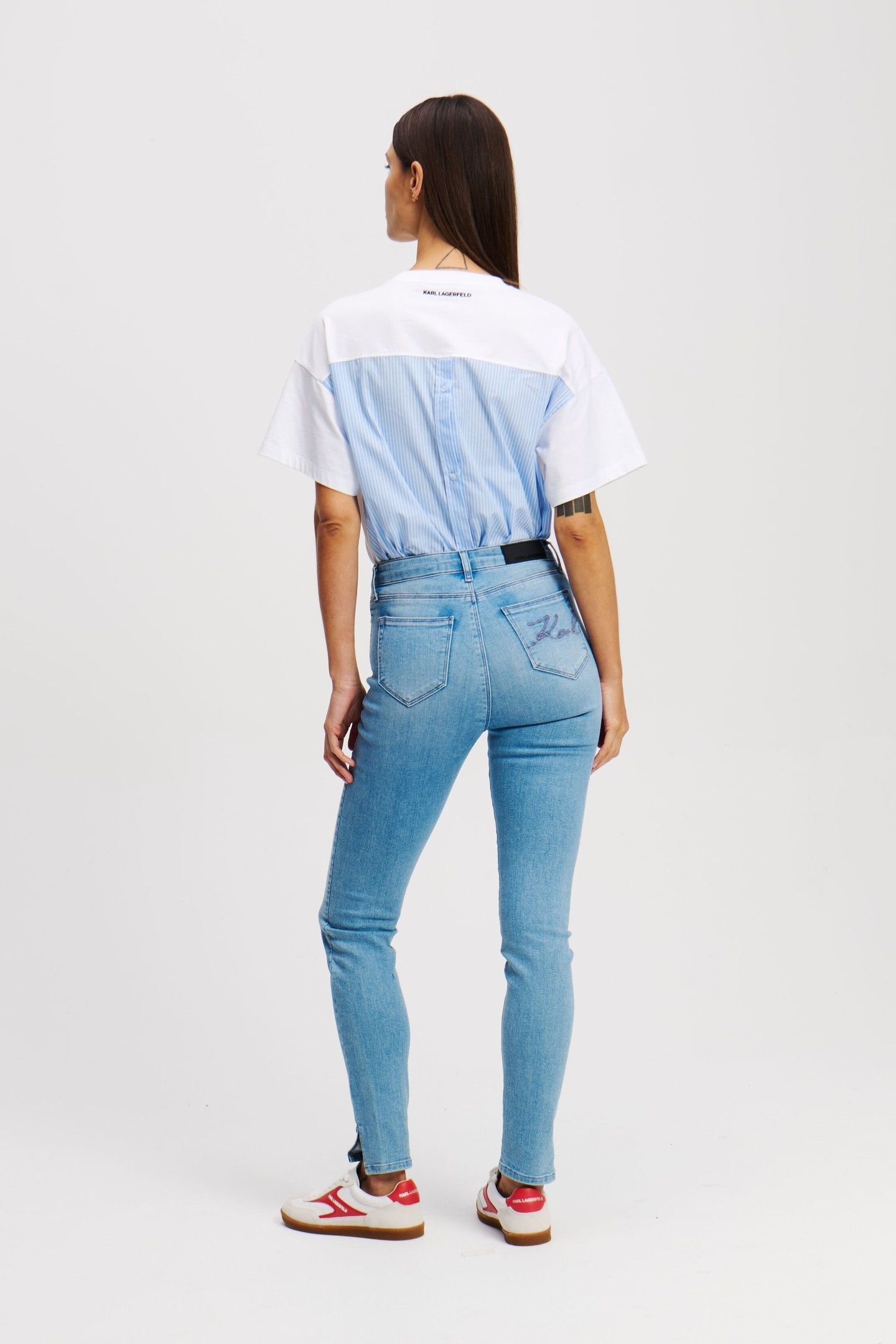 SKINNY DENIM PANTS MID BLUE 2