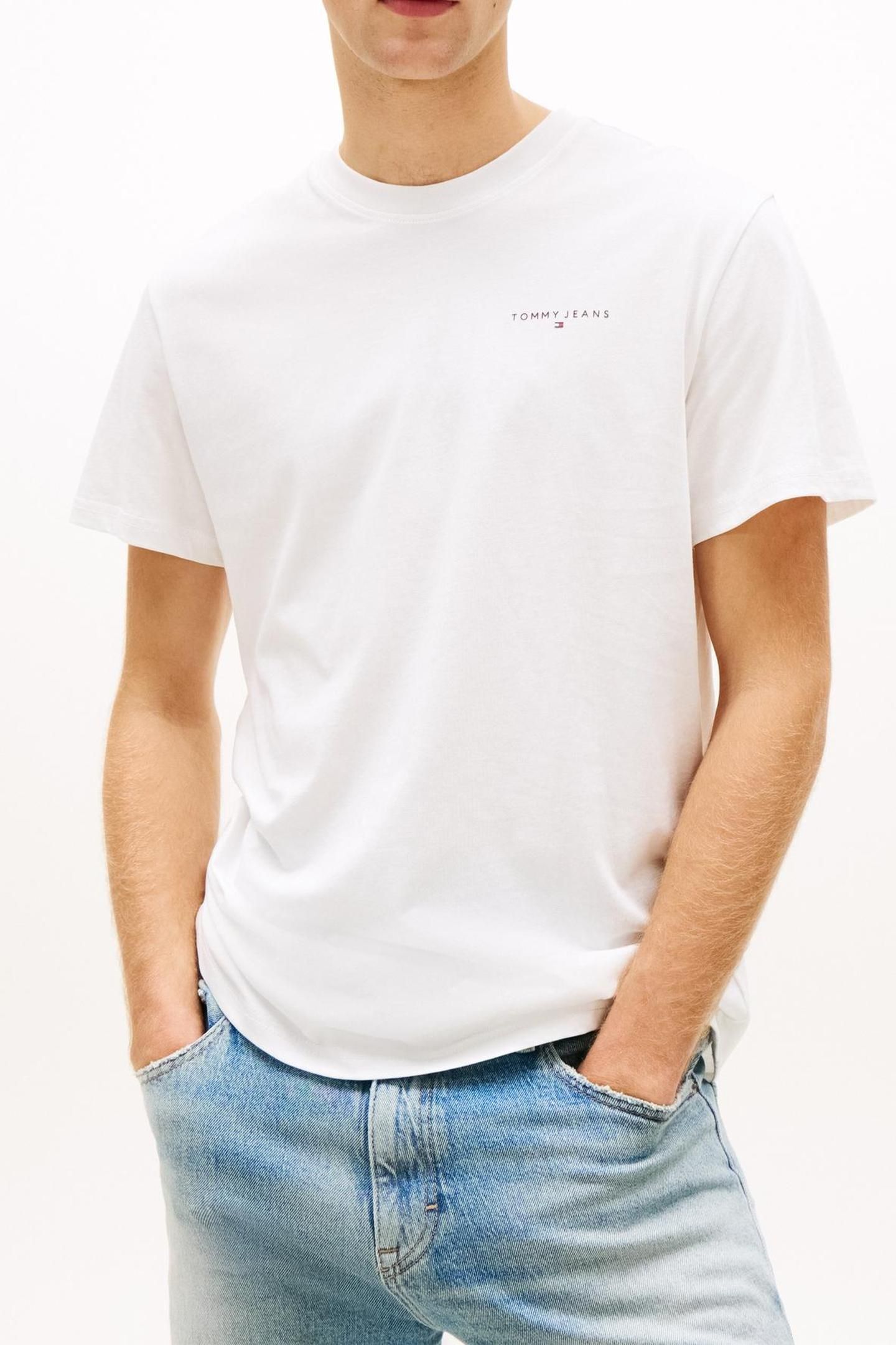 TJM SLIM LINEAR SS TEE ECRU/BAHAMA GREEN 2