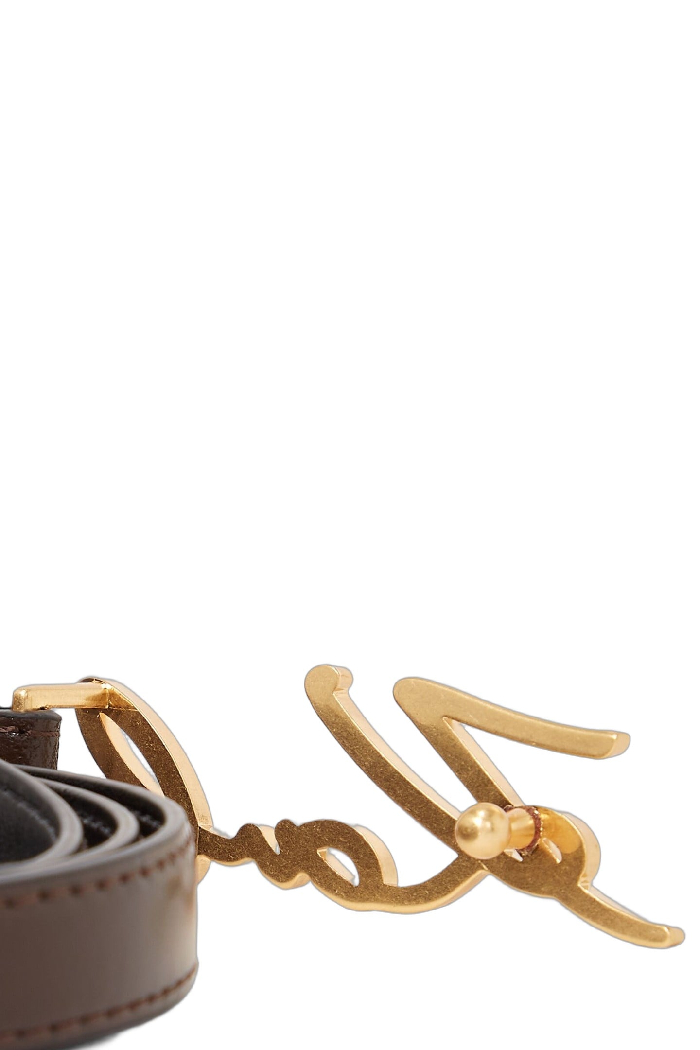 K/SIGNATURE SMALL BUCKLE BELT DARK CHOCOLATE 3