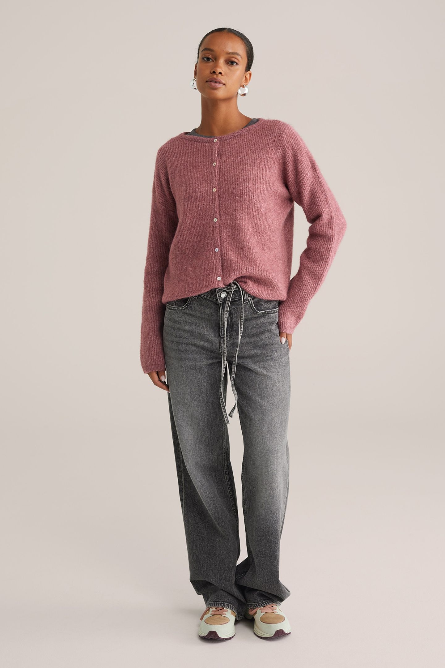 KNITTED CARDIGAN LIGHT RED 2